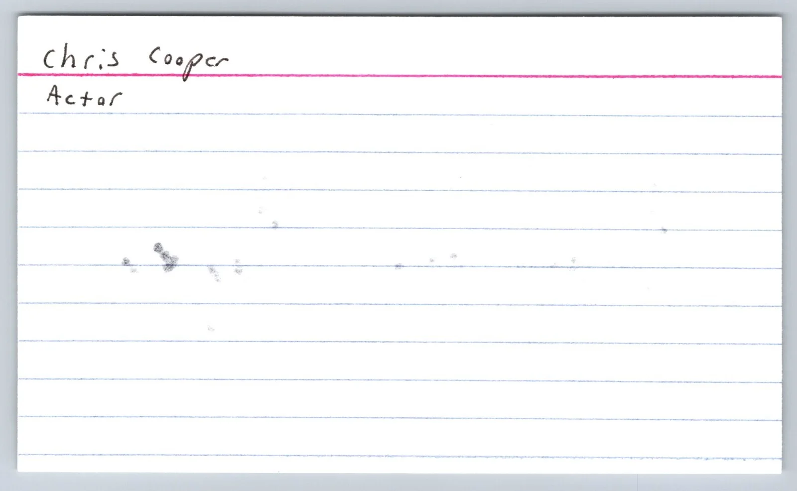 Chris Cooper — Chris W. Cooper signed Index Card - Actor - Adaptation - Oscar Winner, изображение 2