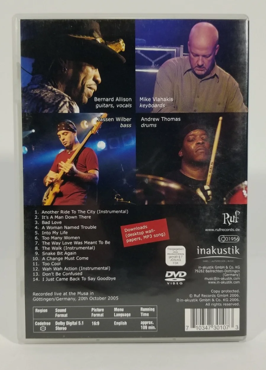 Bernard Allison signed autographed dvd Energized live in Europe concert 2006, изображение 3