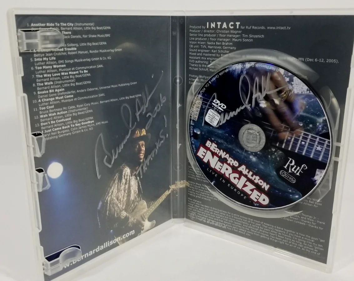 Bernard Allison signed autographed dvd Energized live in Europe concert 2006, изображение 4