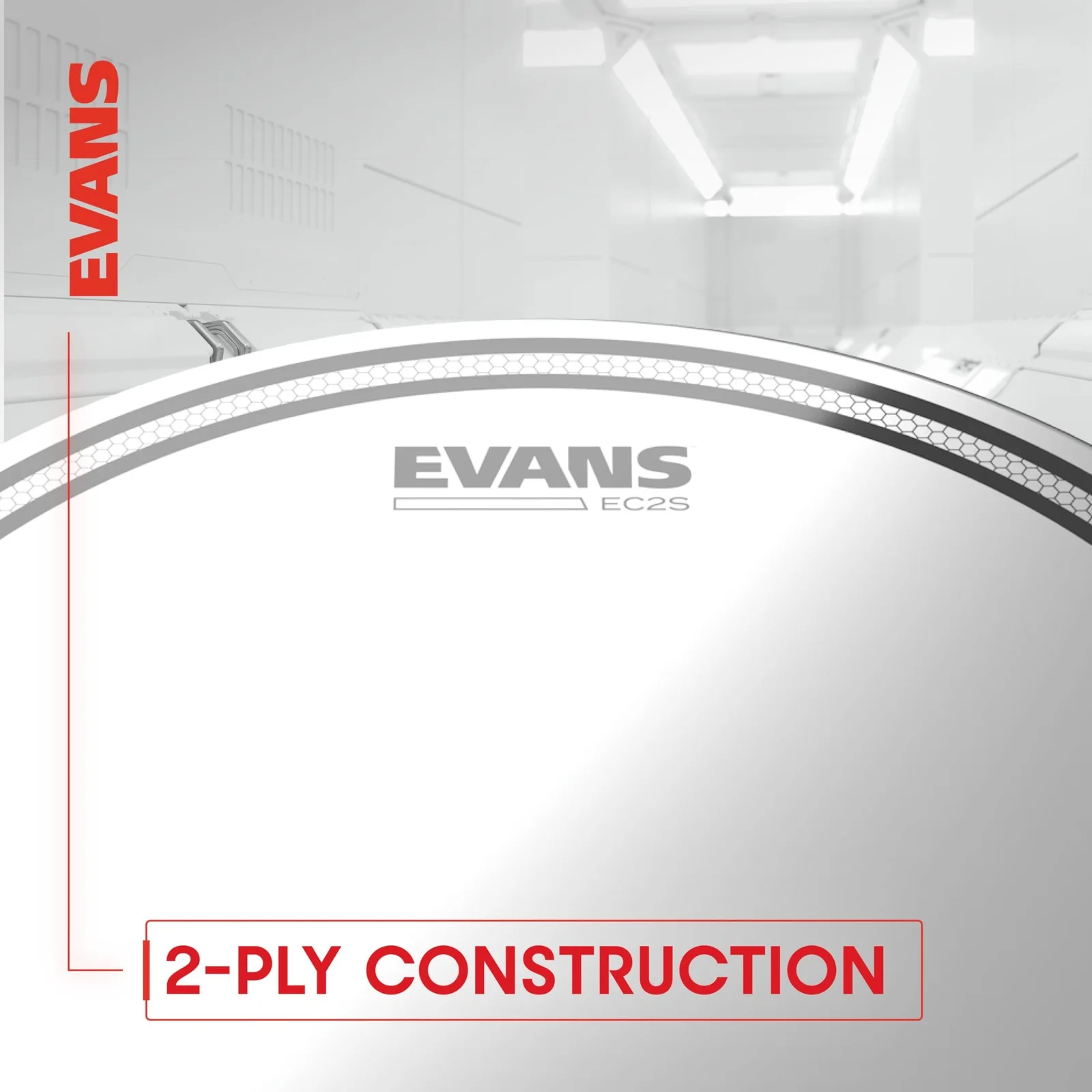 Evans Drum Heads - Ec2S Clear Standard Tompack 12 Inch 13 Inch 16 Inch, image 4