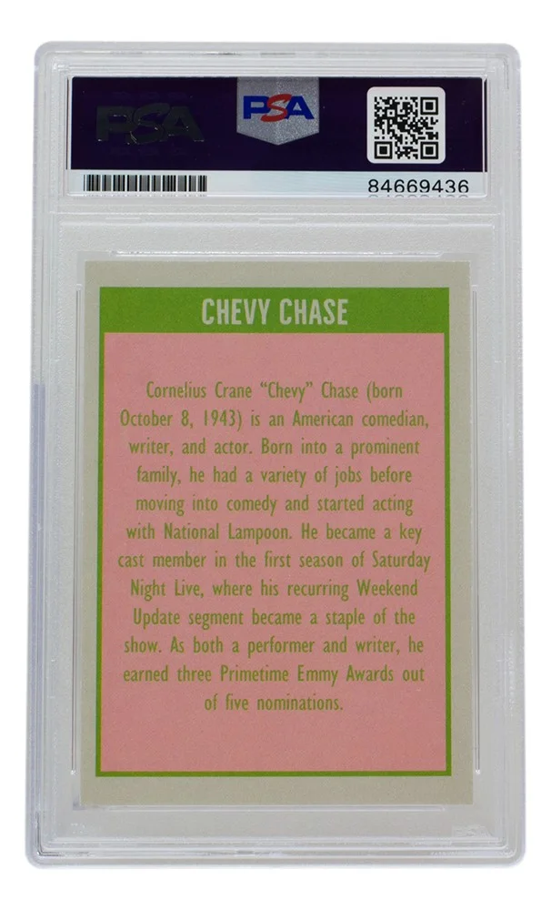 Chevy Chase — Chevy Chase Signed SNL Weekend Update Trading Card PSA/DNA Auto Gem Mint 10, image 2