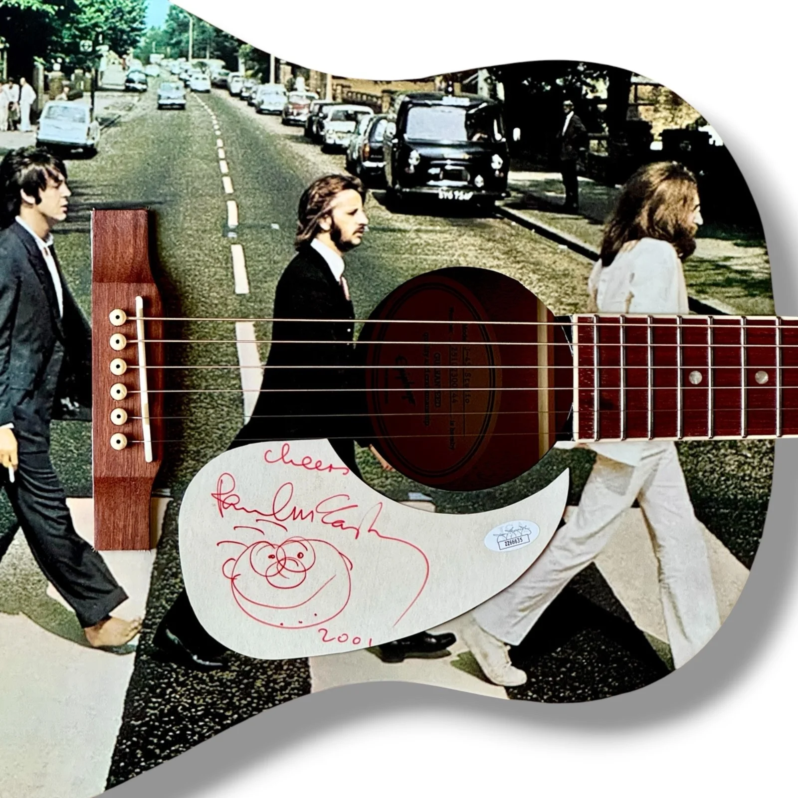 Paul McCartney Signed Guitar Custom JSA COA The Beatles + Hand Drawn Sketch!!, image 2