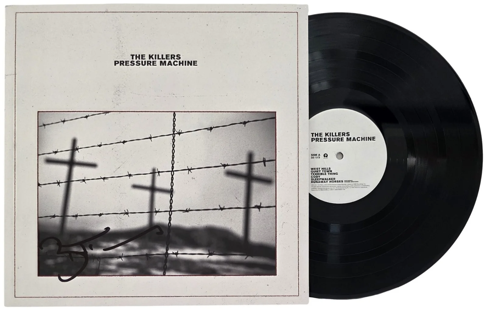 Brandon Flowers Signed The Killers Pressure Machine Album COA Proof Autographed, изображение 2