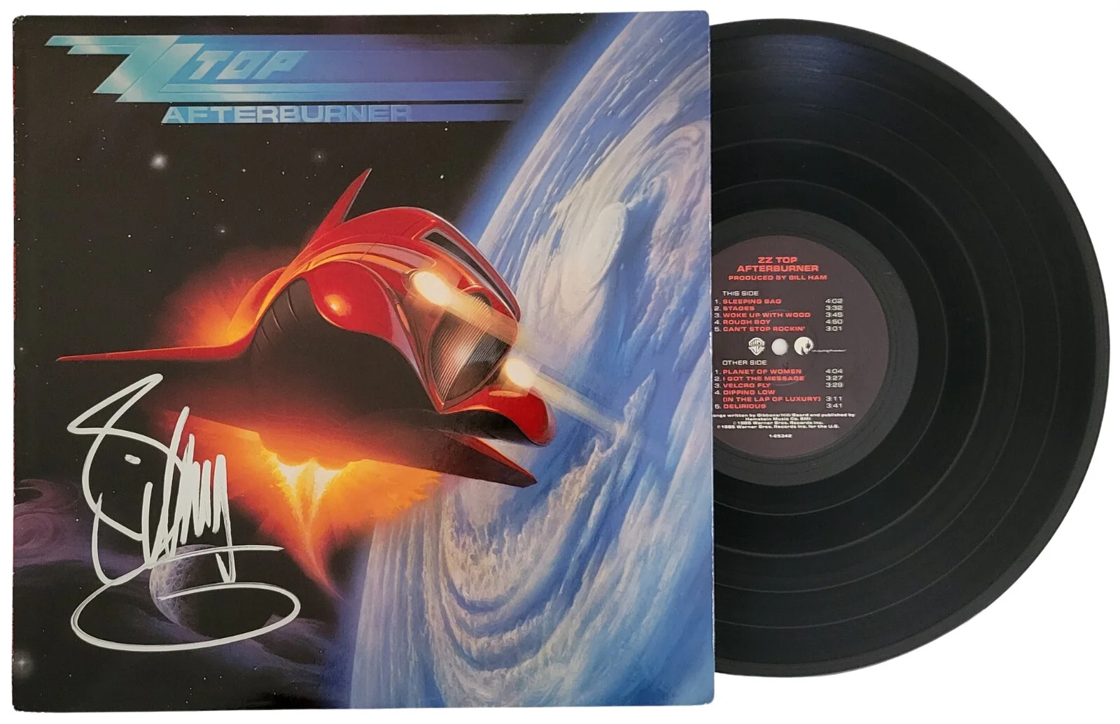 Billy Gibbons signed ZZ Top Afterburner album COA proof autographed vinyl record, изображение 2