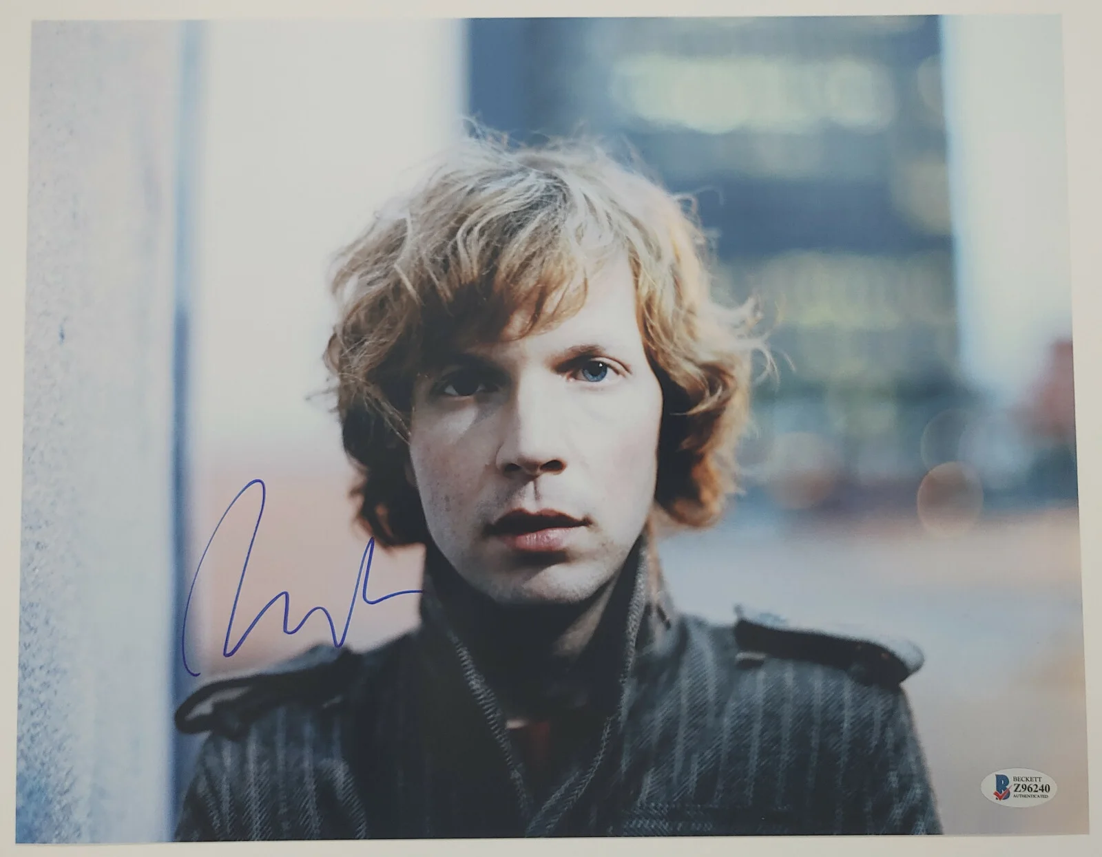 Beck Hansen autographed 11x14 photo Loser Up all night COA Proof Becket BAS, изображение 2