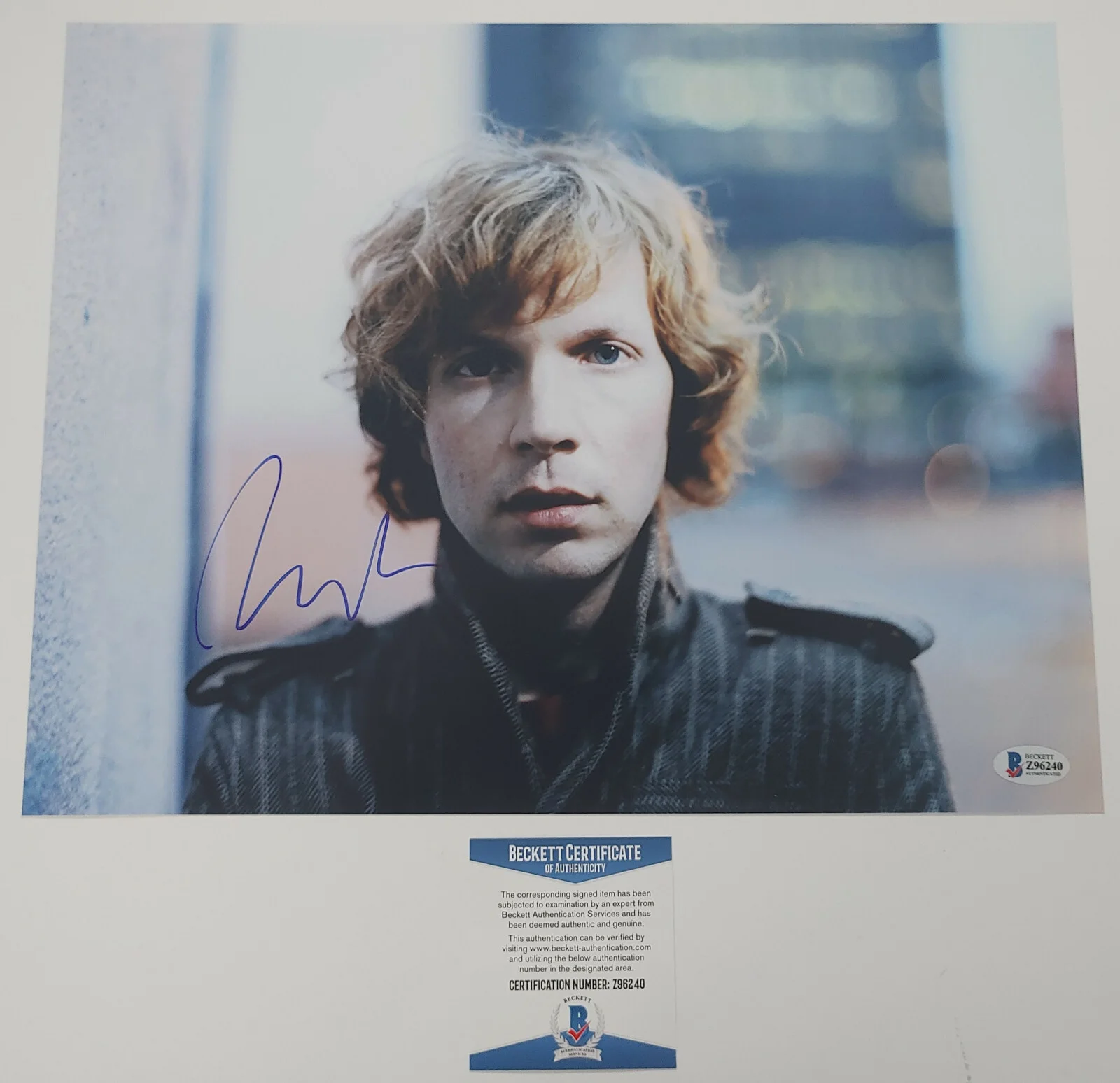Beck Hansen autographed 11x14 photo Loser Up all night COA Proof Becket BAS, изображение 5