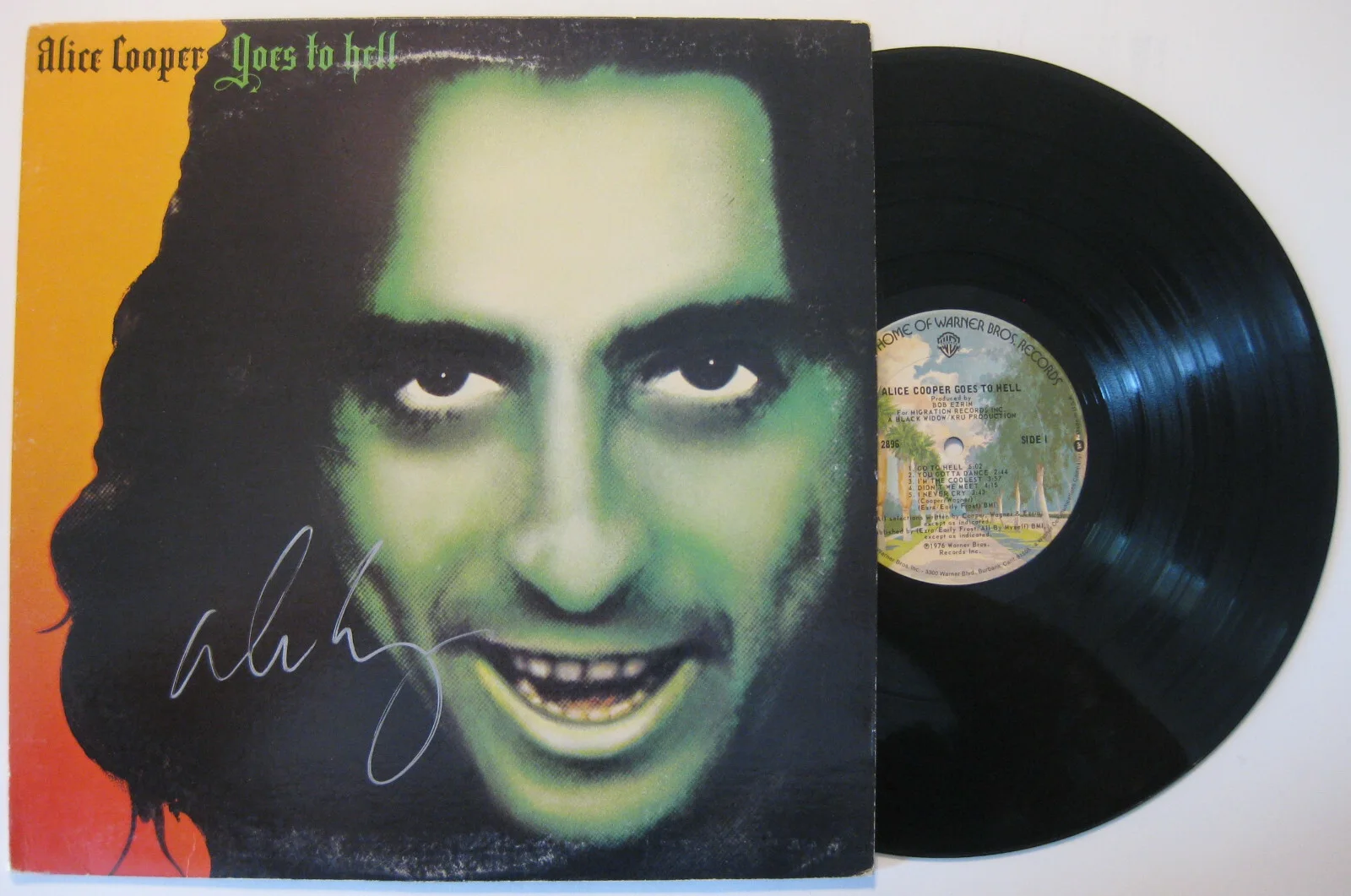 Alice Cooper signed Goes to hell album vinyl record COA exact proof Beckett BAS, изображение 2