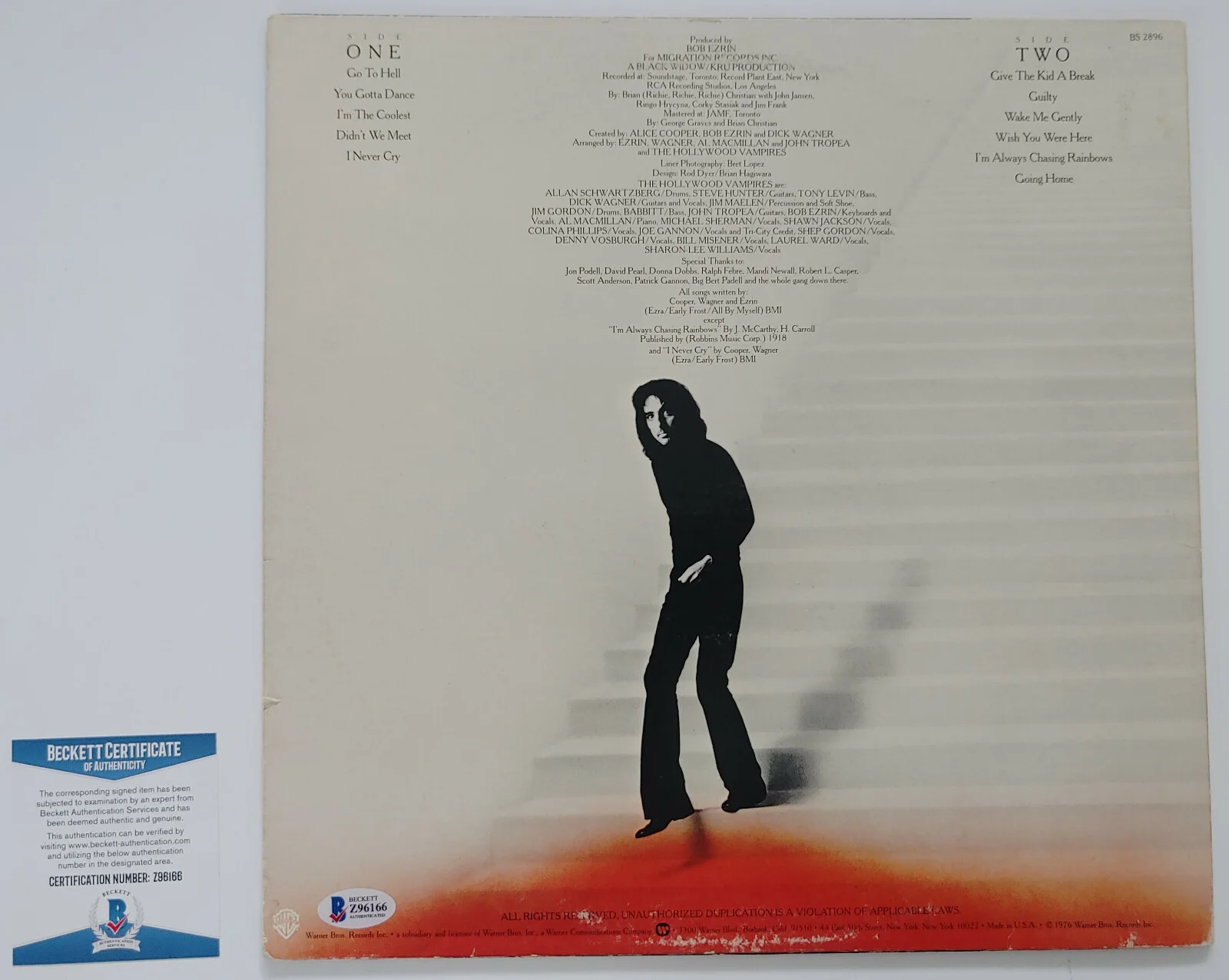 Alice Cooper signed Goes to hell album vinyl record COA exact proof Beckett BAS, изображение 4