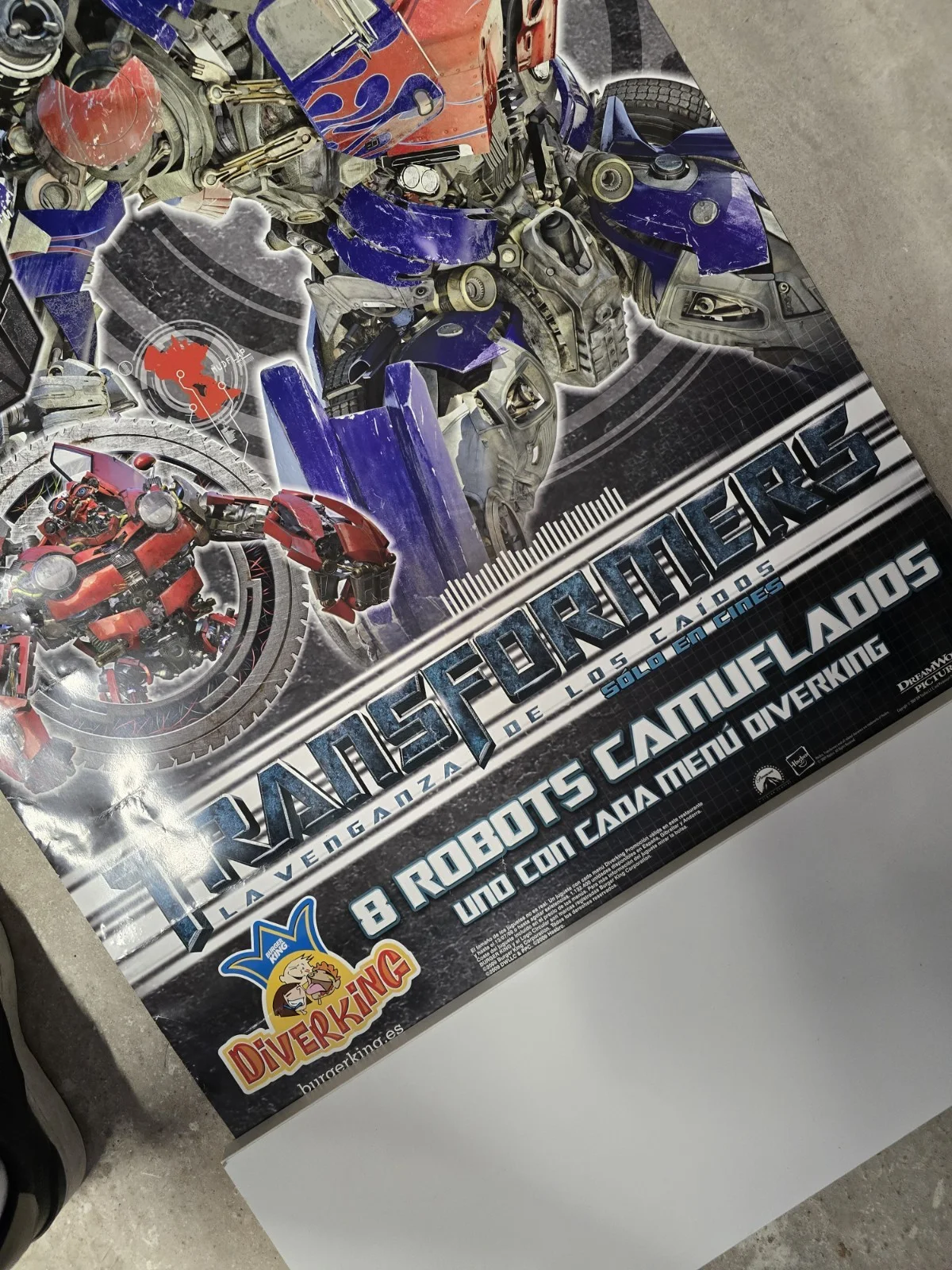 Burger King Transformers 2007 Full Quad Promo Double-sided Advertising Poster, изображение 5