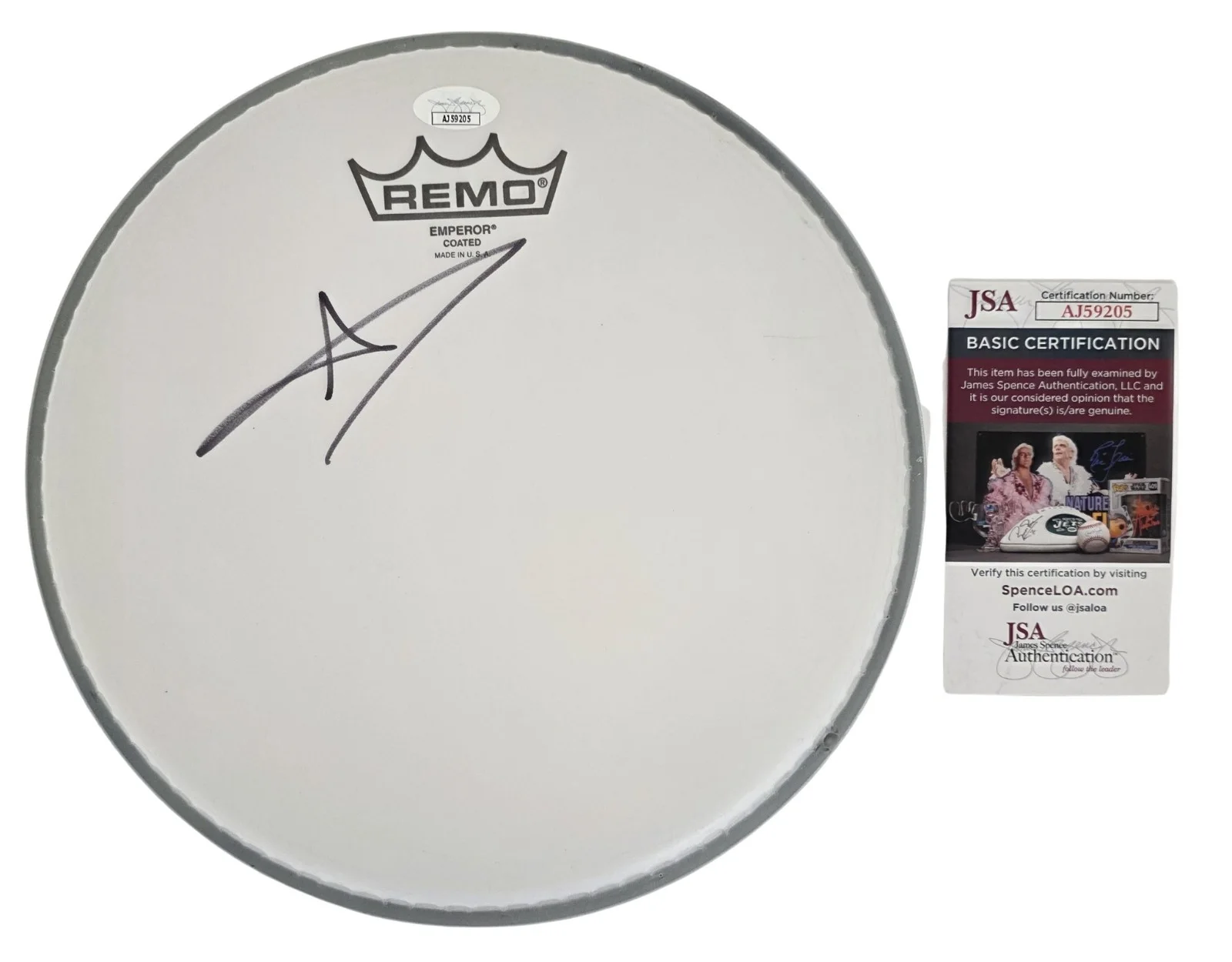 Andy Hurley Fall Out Boy Drummer Signed Drumhead JSA COA Autographed, image 5