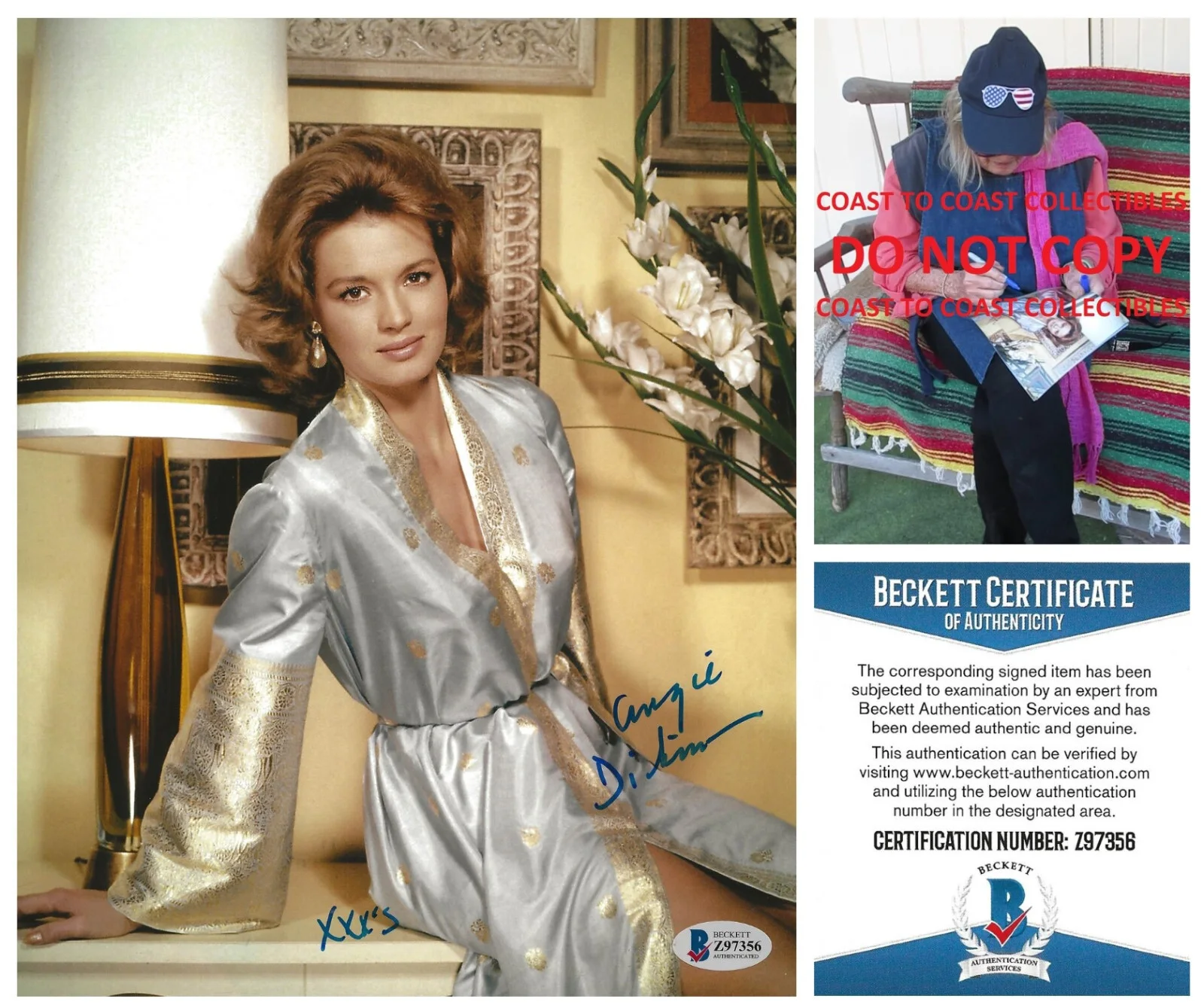 Angie Dickinson — Angie Dickinson actress signed 8x10 photo exact proof Beckett COA autographed,,,