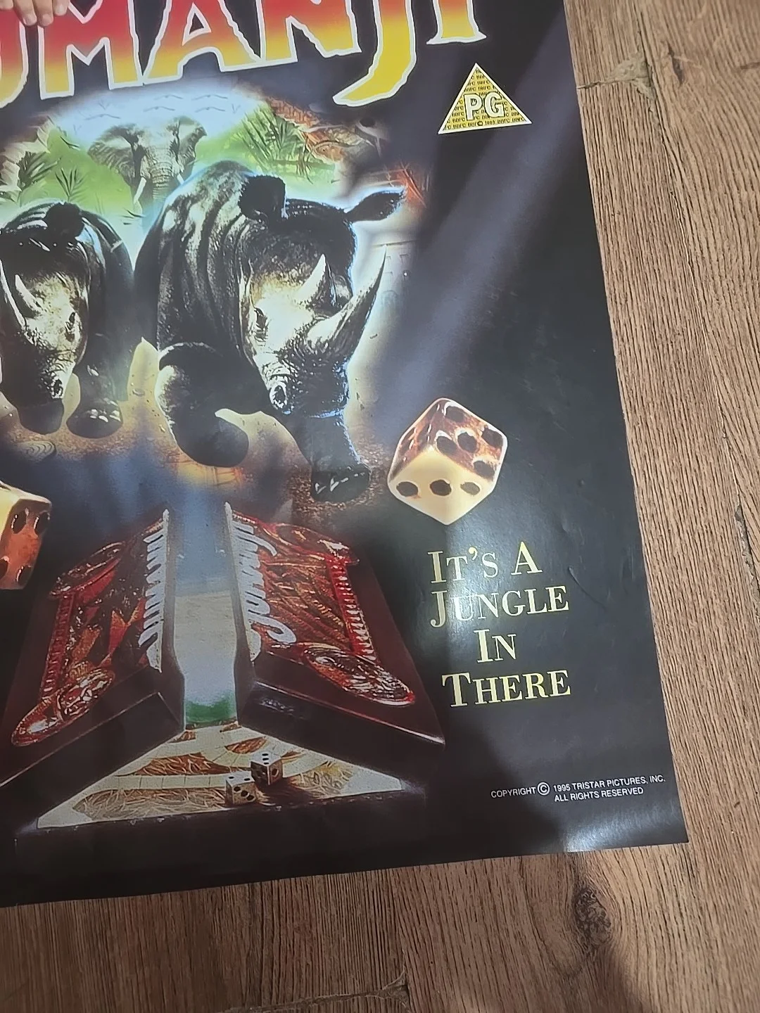 Jumanji Original Video Shop VHS Poster Robin Williams Rare, image 4