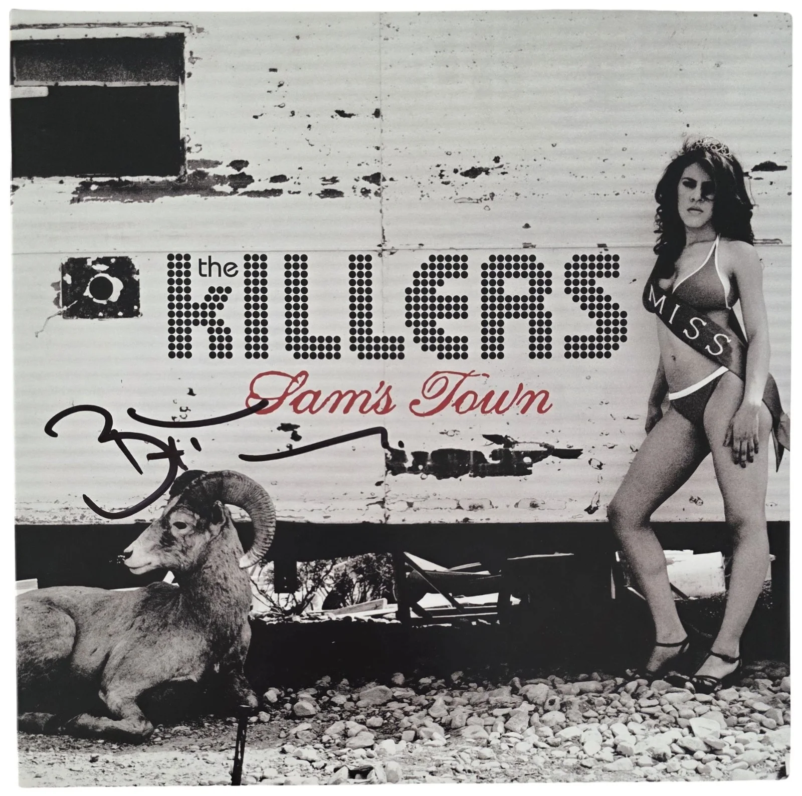Brandon Flowers Signed The Killers Sams Town Album COA Proof Autographed Vinyl, изображение 3