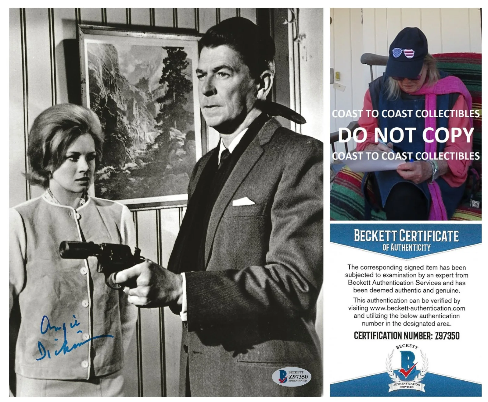 Angie Dickinson — Angie Dickinson actress signed The Killers 8x10 photo Beckett COA proof auto