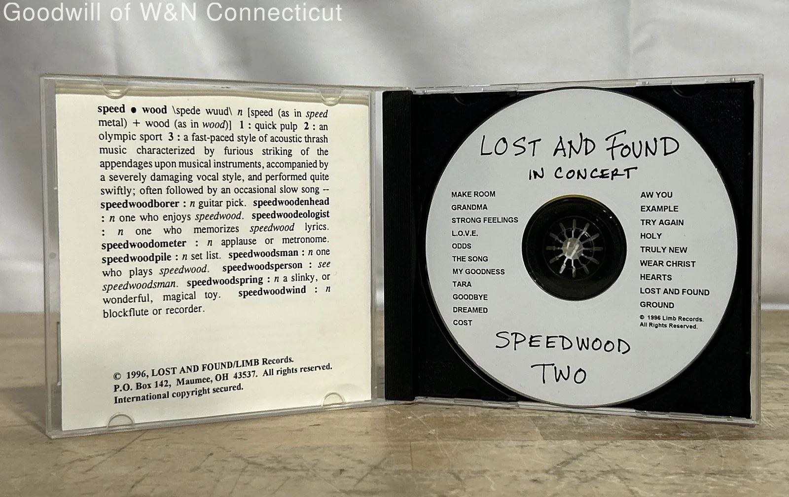 Lost and Found Speedwood Two In Concert CD Signed Autographed 1996 Limb Records, изображение 4