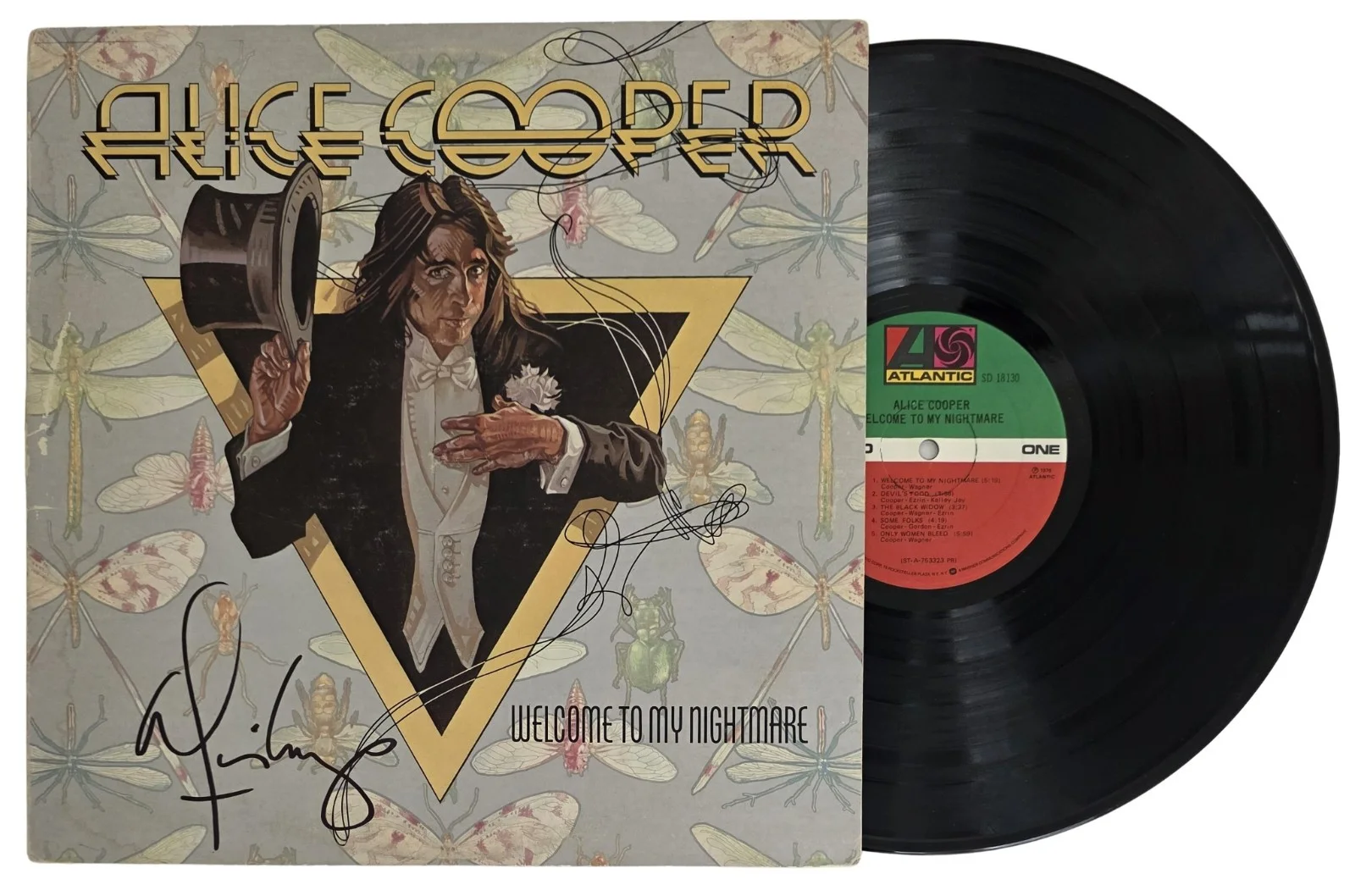 Alice Cooper Signed Welcome to My Nightmare Album COA Proof Autographed Vinyl, image 2