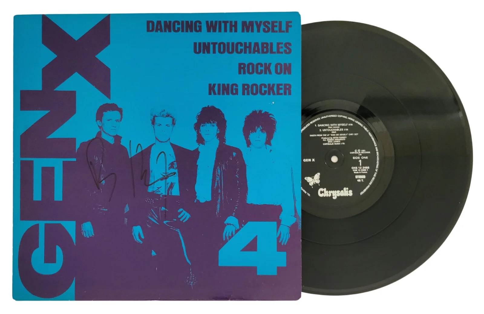 Billy Idol Signed Generation X Album Proof Autographed Dancing with Myself Vinyl, image 2