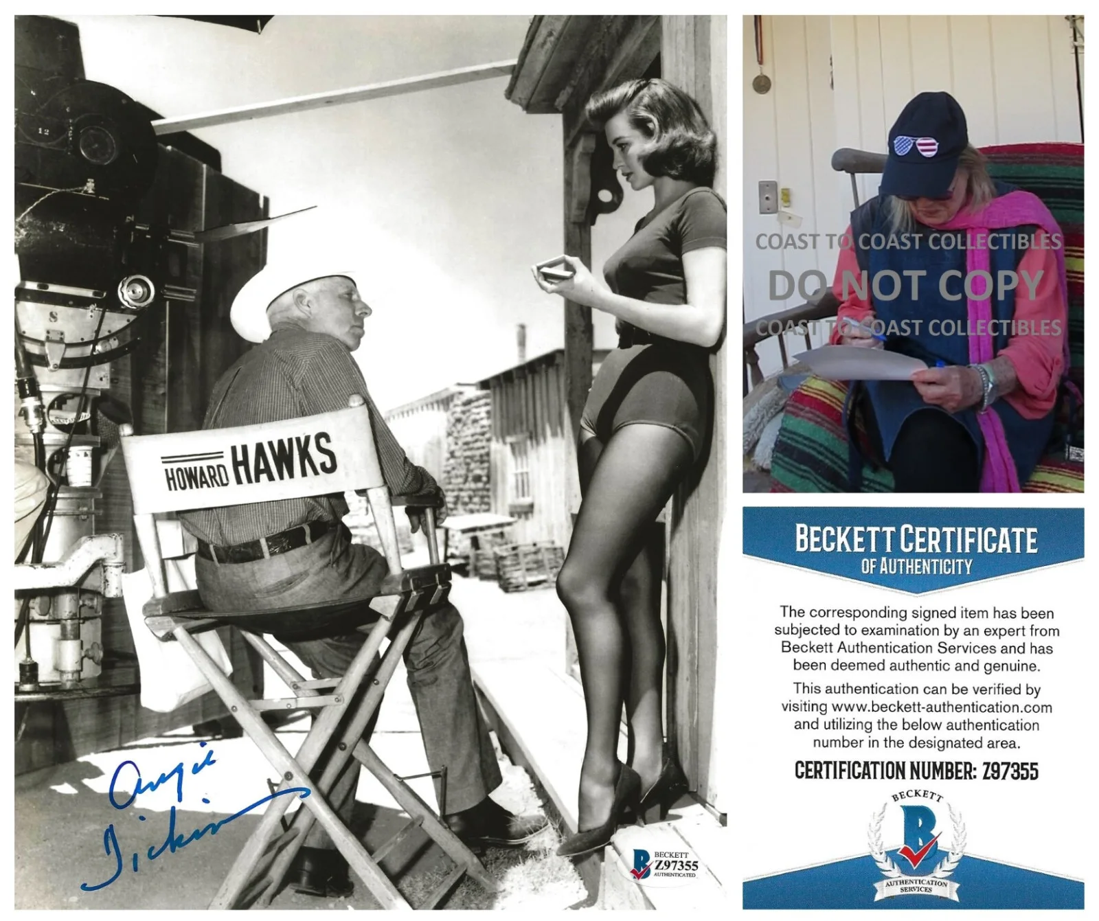 Angie Dickinson — Angie Dickinson actress signed Rio Bravo 8x10 photo Beckett COA proof autograph