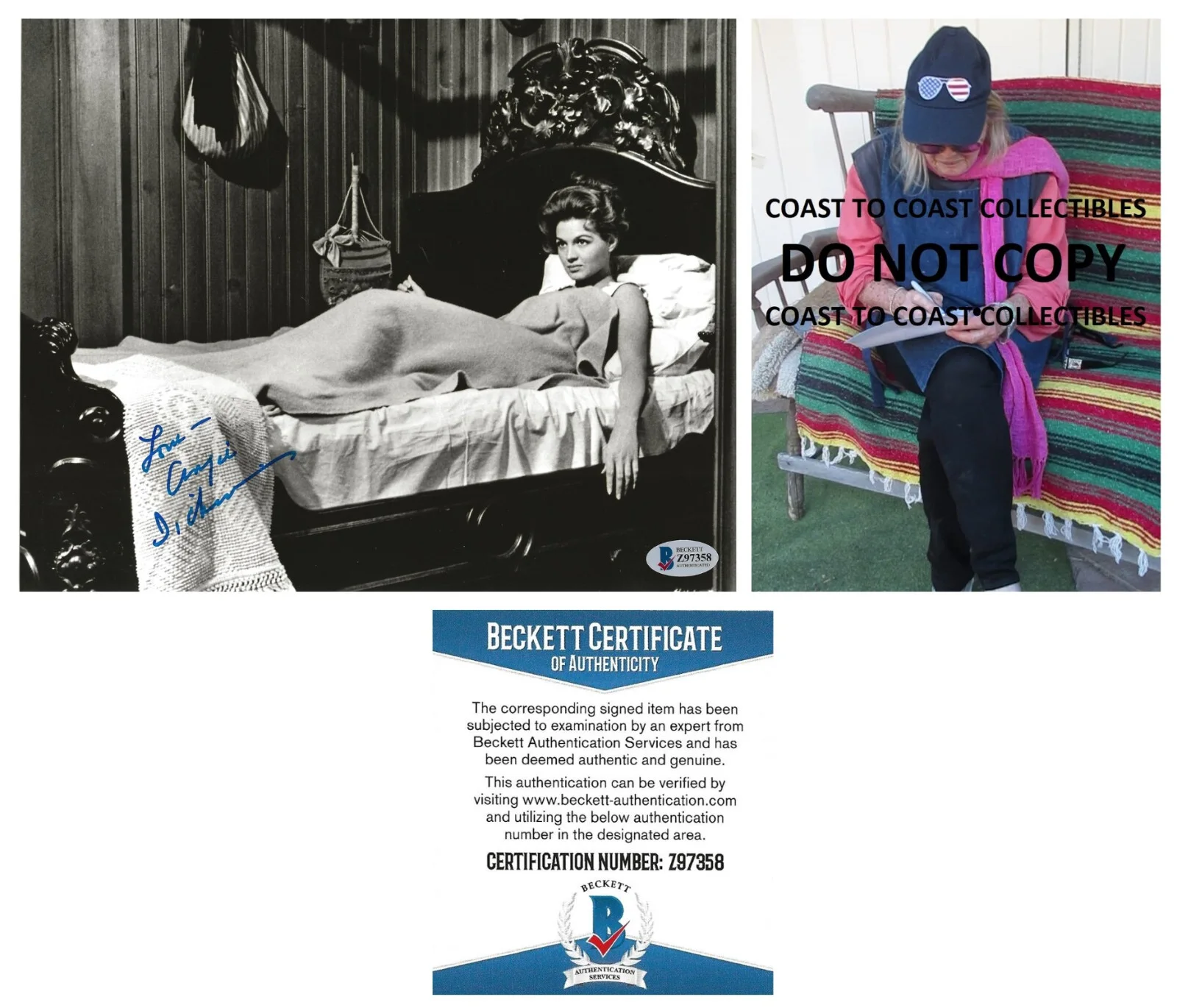 Angie Dickinson — Angie Dickinson Hollywood Legend signed 8x10 photo Beckett COA proof auto.