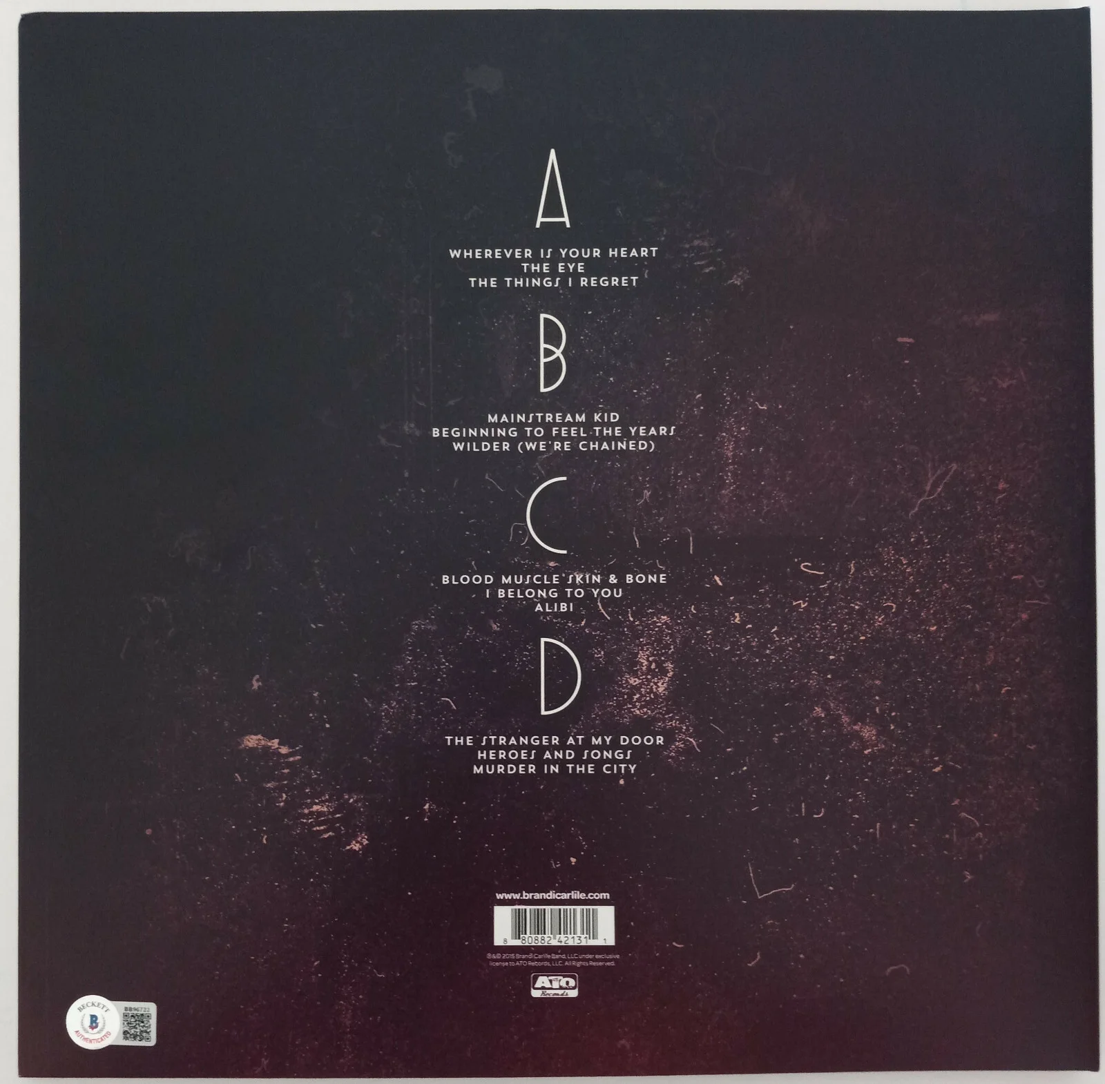 Brandi Carlile signed Firewatcher's Daughter album vinyl exact proof Beckett COA, изображение 4