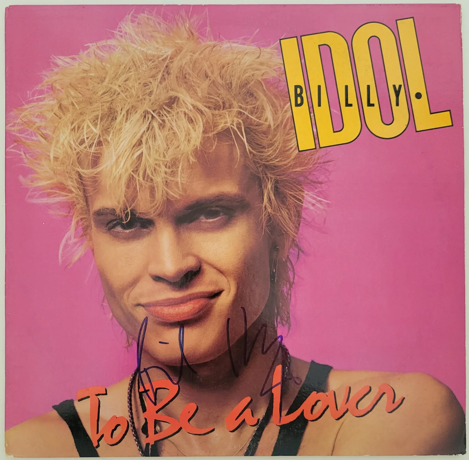 Billy Idol signed To Be A Lover album vinyl LP COA exact proof autographed, изображение 3
