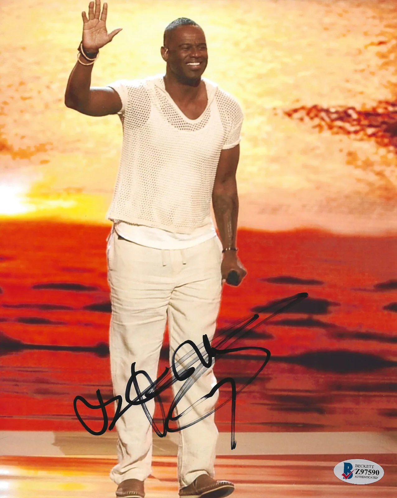 Brian McKnight singer songwriter signed 8x10 photo Beckett COA proof,autographed, image 2