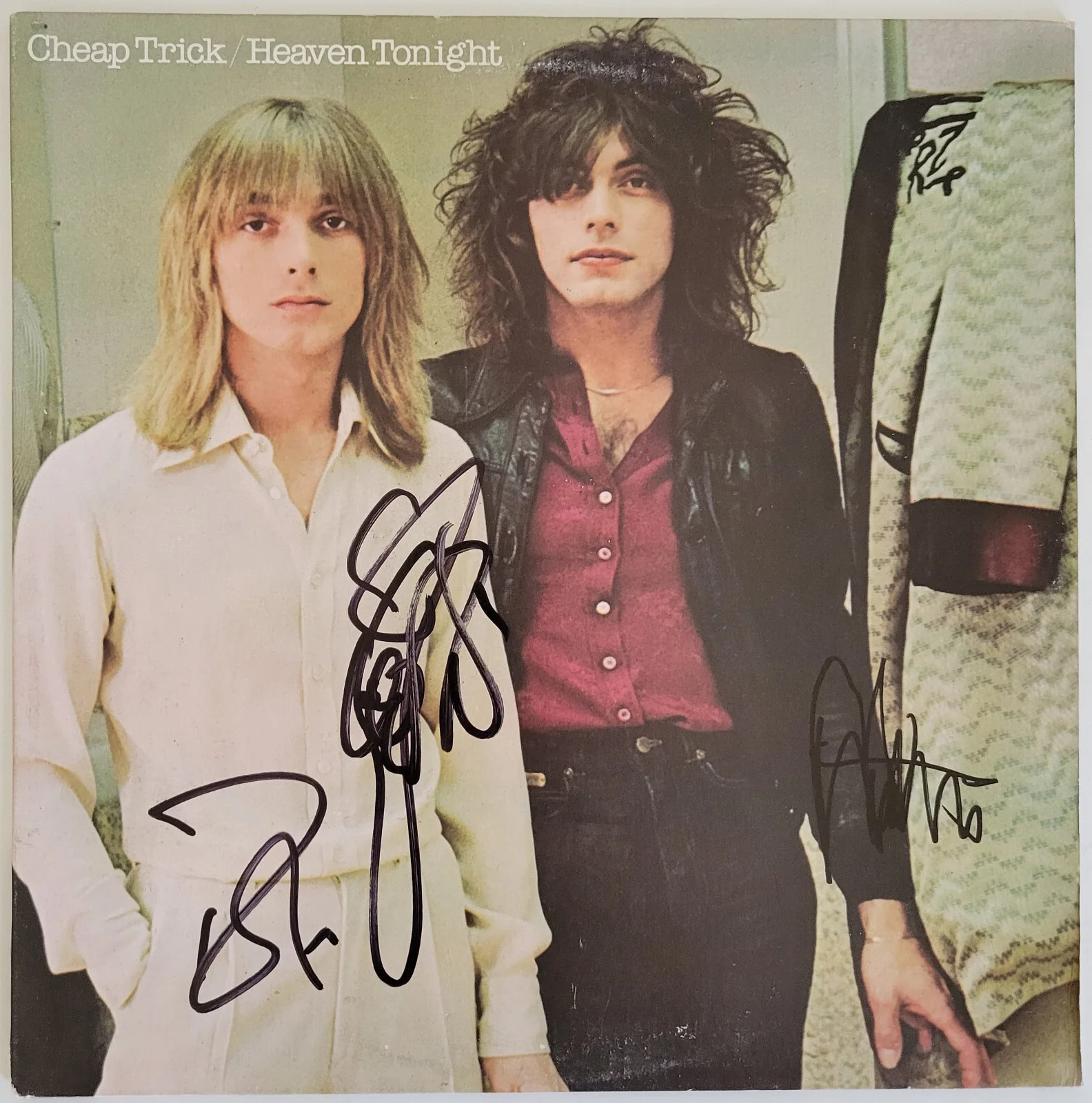 Cheap Trick signed Heaven Tonight album COA exact proof Zander, Peterson,Nielsen, изображение 3