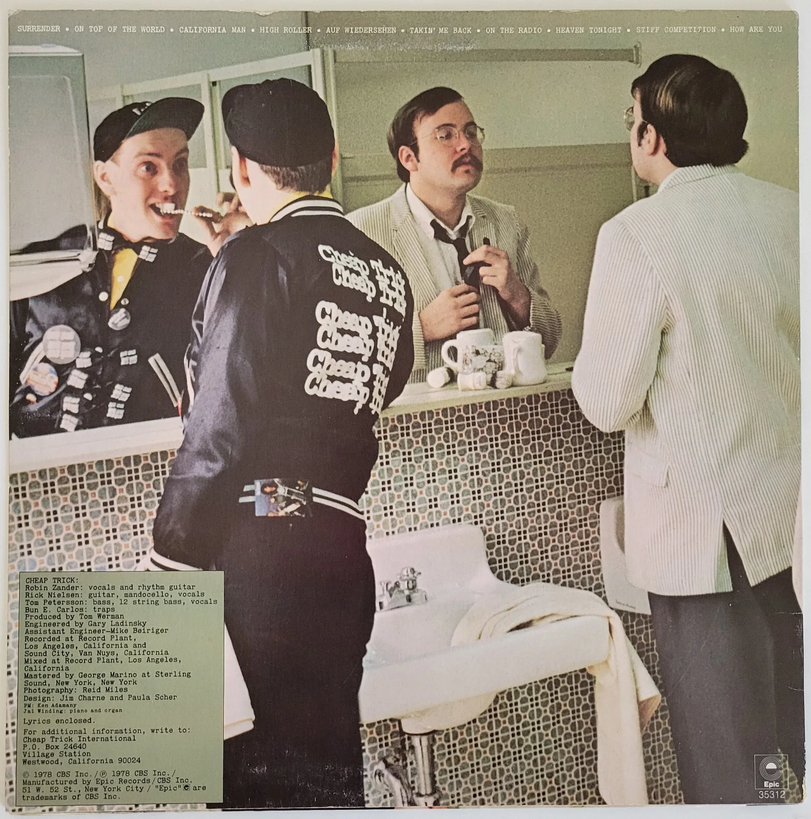Cheap Trick signed Heaven Tonight album COA exact proof Zander, Peterson,Nielsen, изображение 4