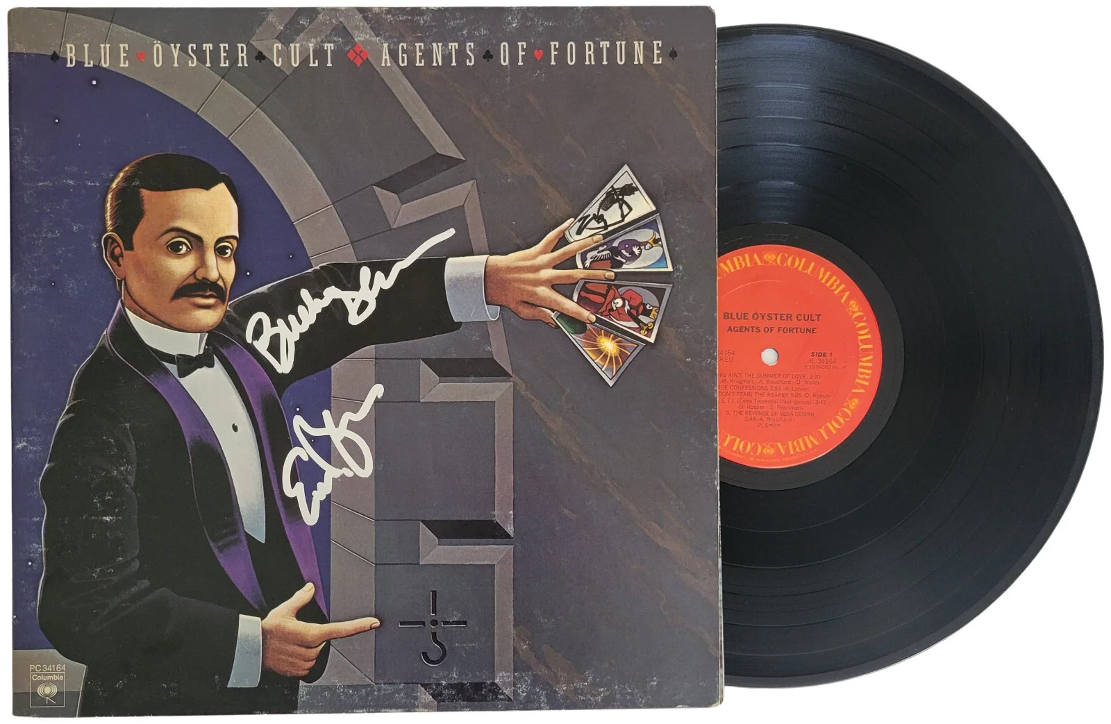 Buck Dharma Eric Bloom Signed Blue Oyster Cult Album COA Proof Vinyl Autographed, image 2
