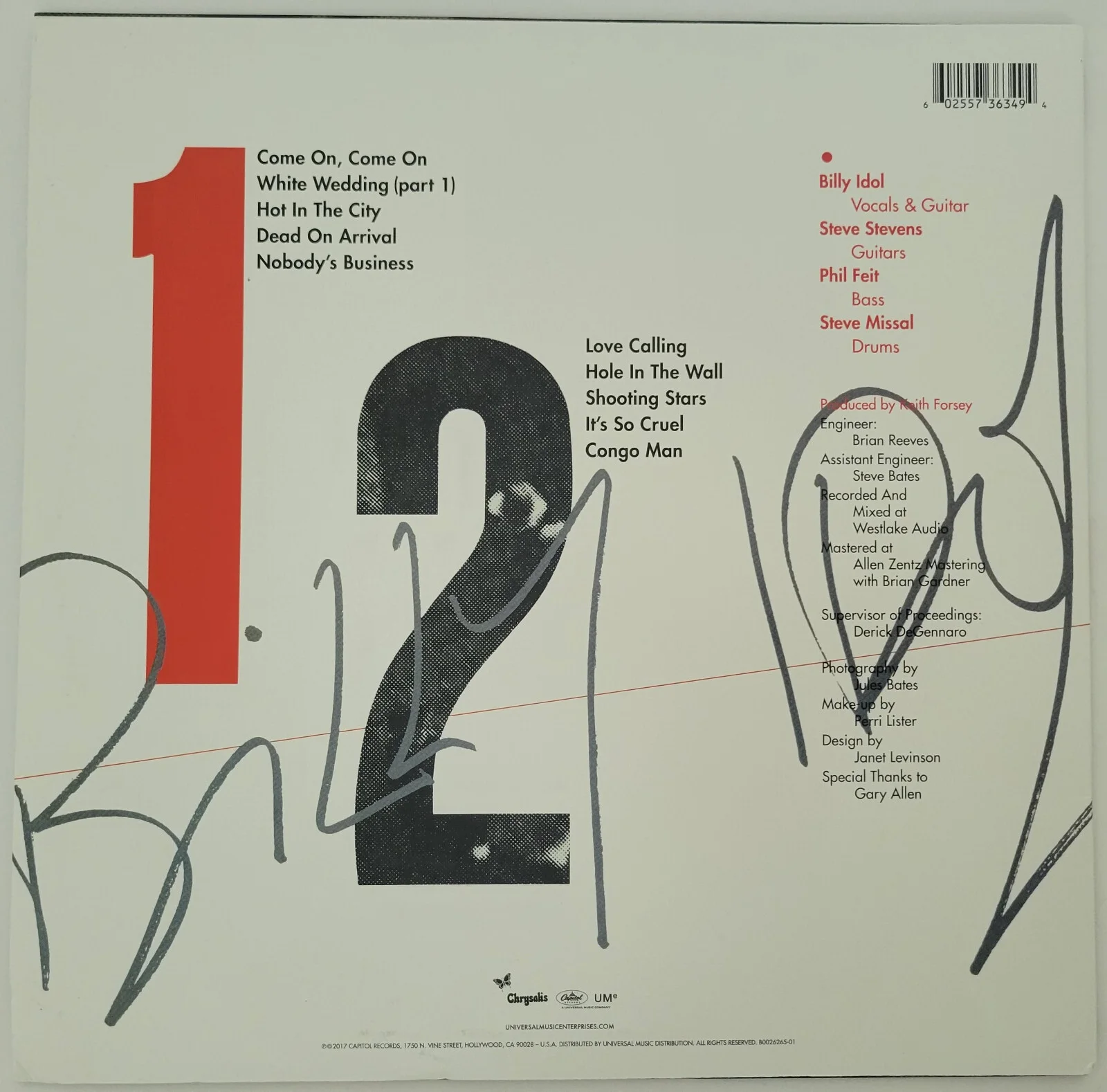Billy Idol signed seft titled album LP vinyl Record COA exact proof autographed, image 4