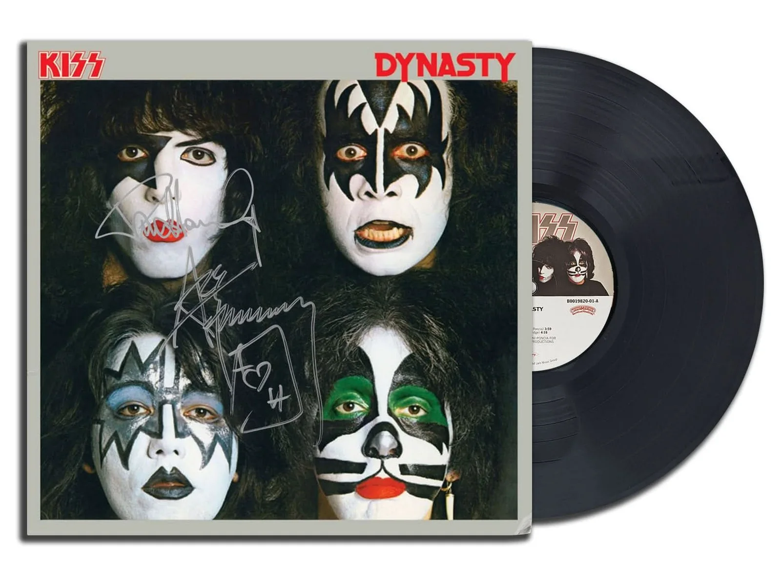 Paul Stanley Ace Frehley KISS Signed DYNASTY Autographed Vinyl Album LP BAS COA, изображение 2