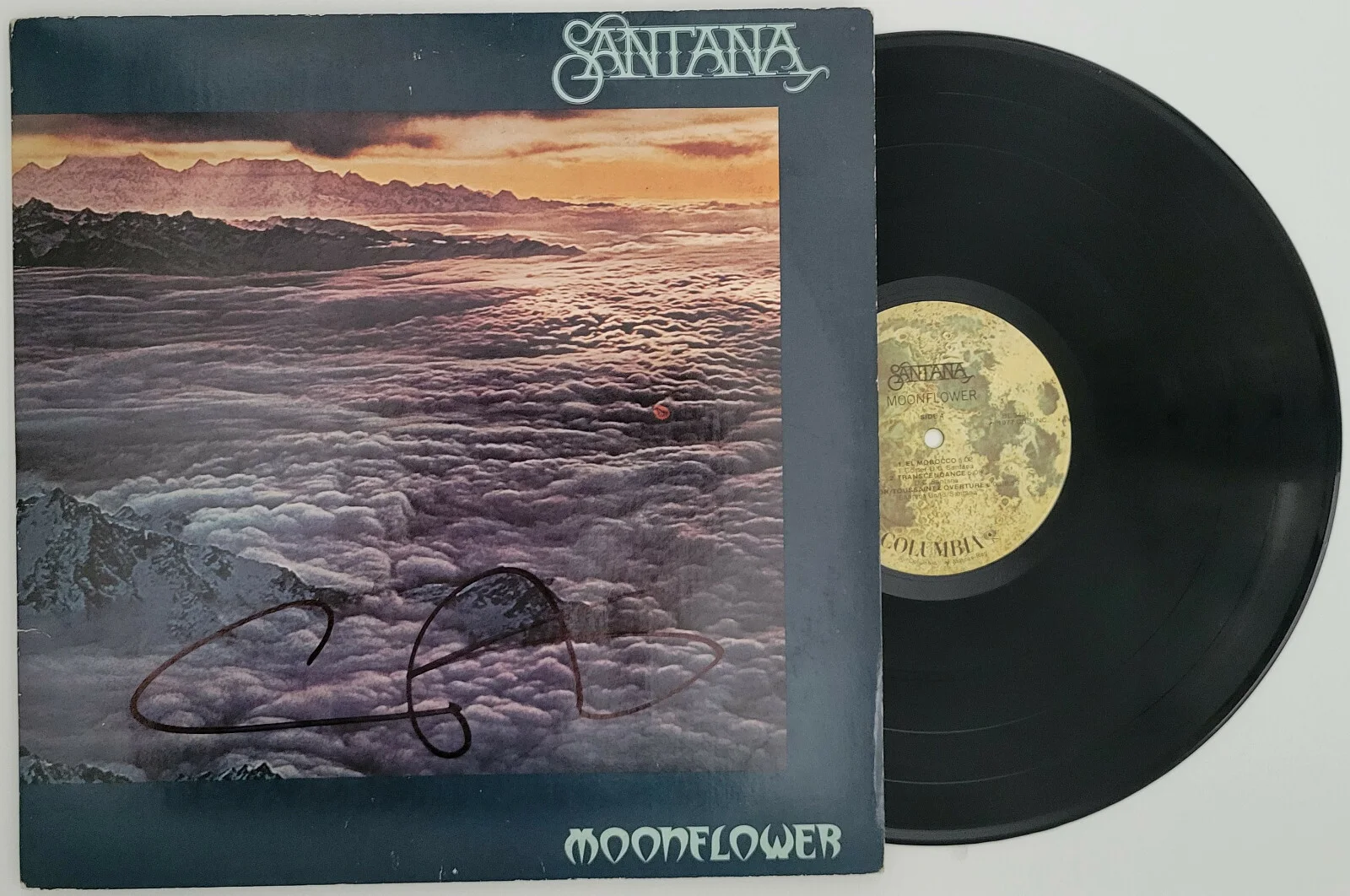Carlos Santana Signed Santana Moonflower Album COA Exact Proof Autographed Vinyl, изображение 2