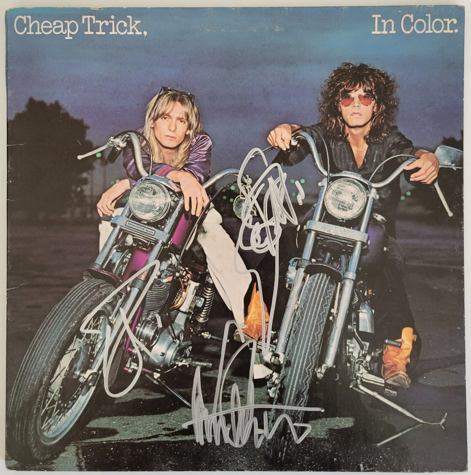 Cheap Trick signed In Color album vinyl COA proof Zander, Peterson,Nielsen auto, изображение 3