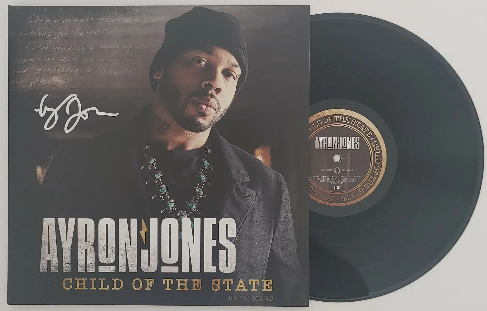 Ayron Jones signed Child of the State album vinyl record exact proof Beckett COA, изображение 3