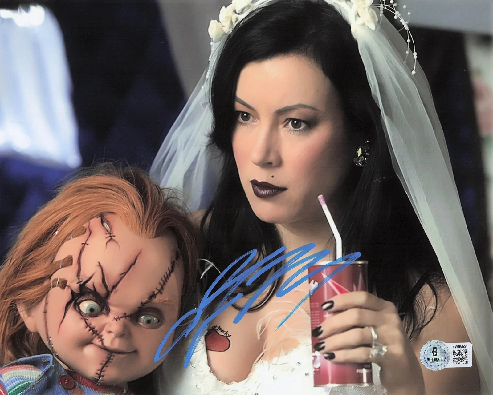 Jennifer Tilly — Jennifer Tilly Signed Autograph Bride Of Chucky 8x10 Photo Beckett BAS Tiffany