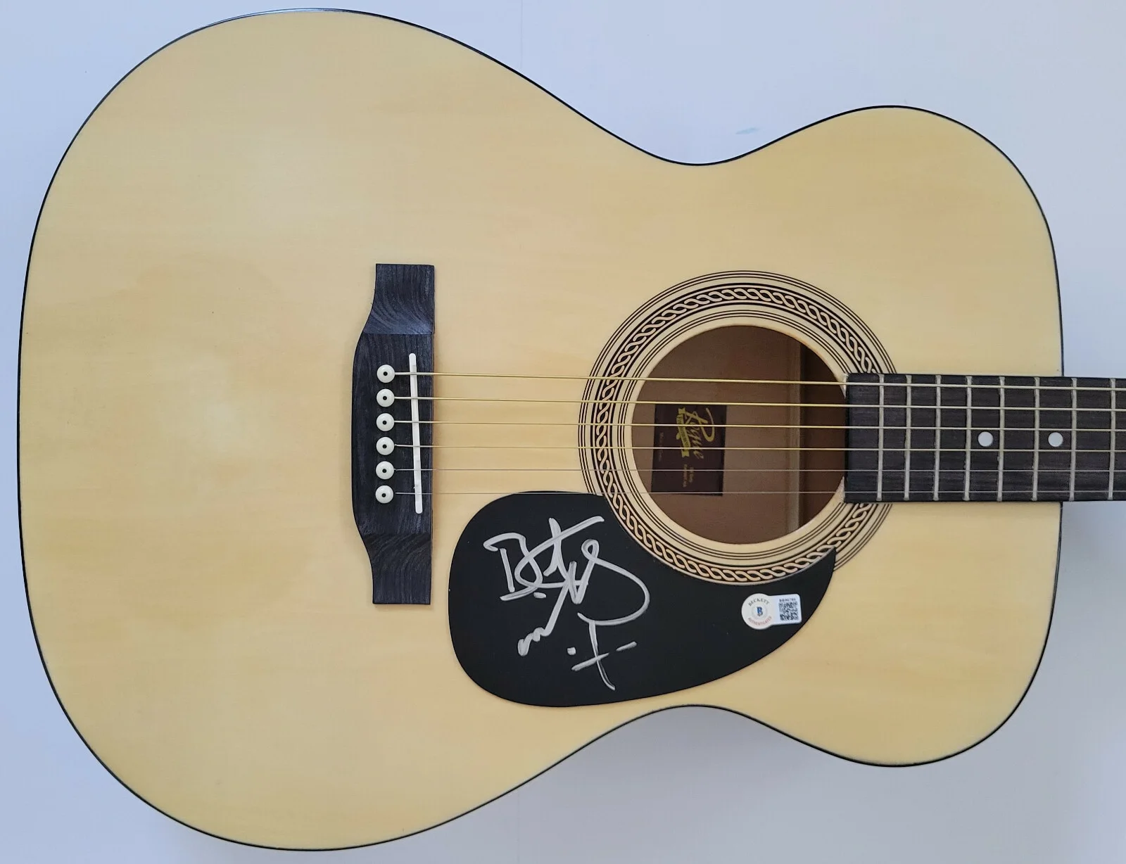 Bret Michaels Poison signed acoustic guitar Something To Believe in Beckett COA, изображение 3