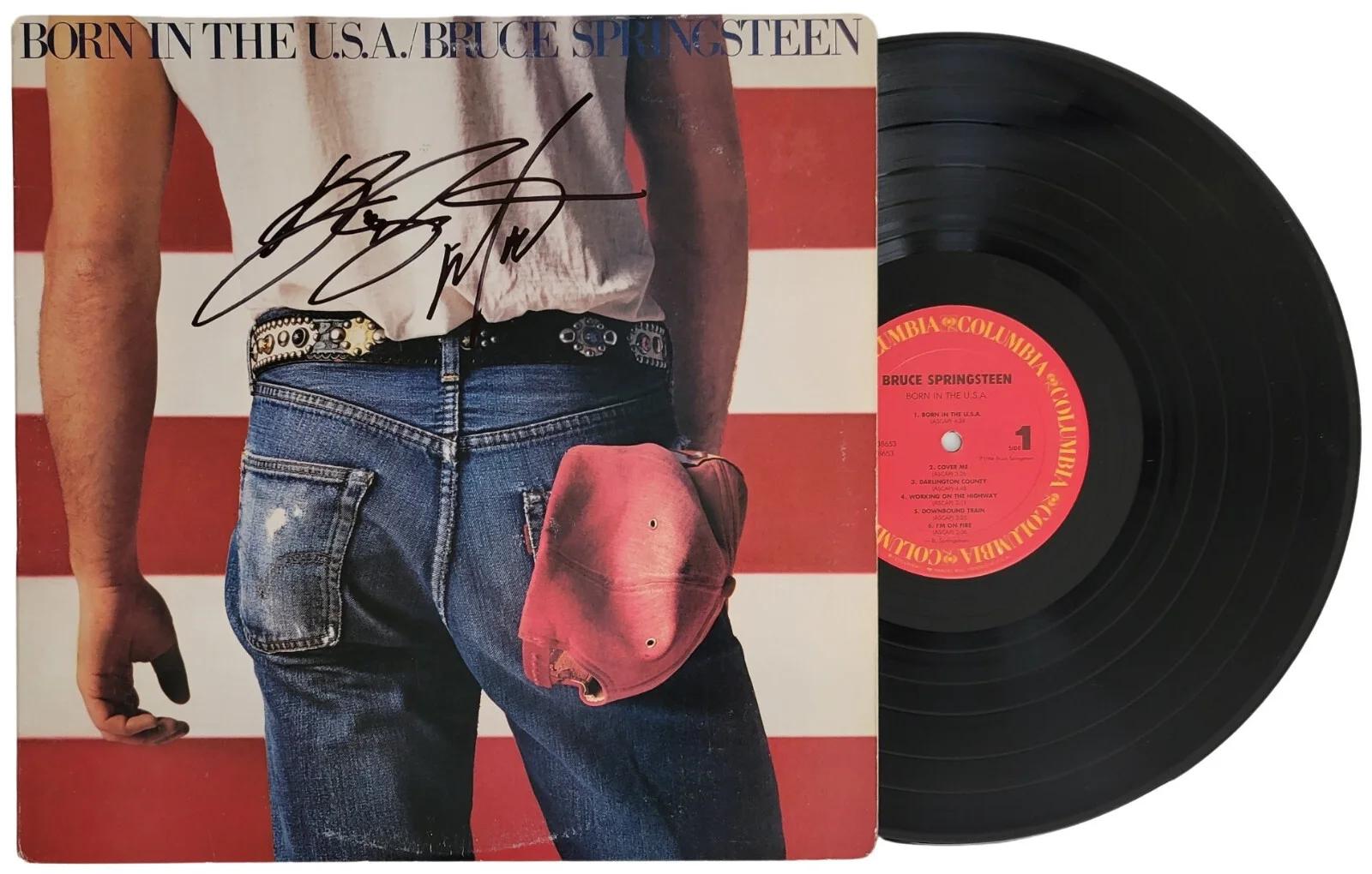 Bruce Springsteen Signed Born In The USA Album Vinyl COA Proof Autographed, image 2