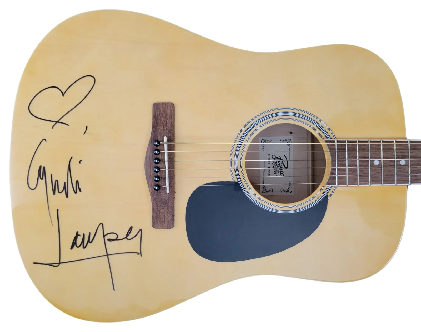 Cyndi Lauper Signed Full Size Acoustic Guitar COA Exact Proof Autographed, image 4