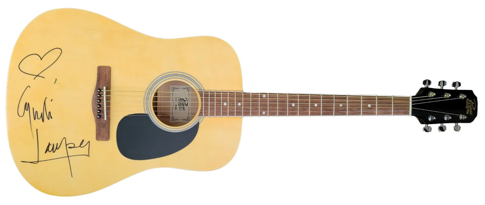 Cyndi Lauper Signed Full Size Acoustic Guitar COA Exact Proof Autographed, image 5