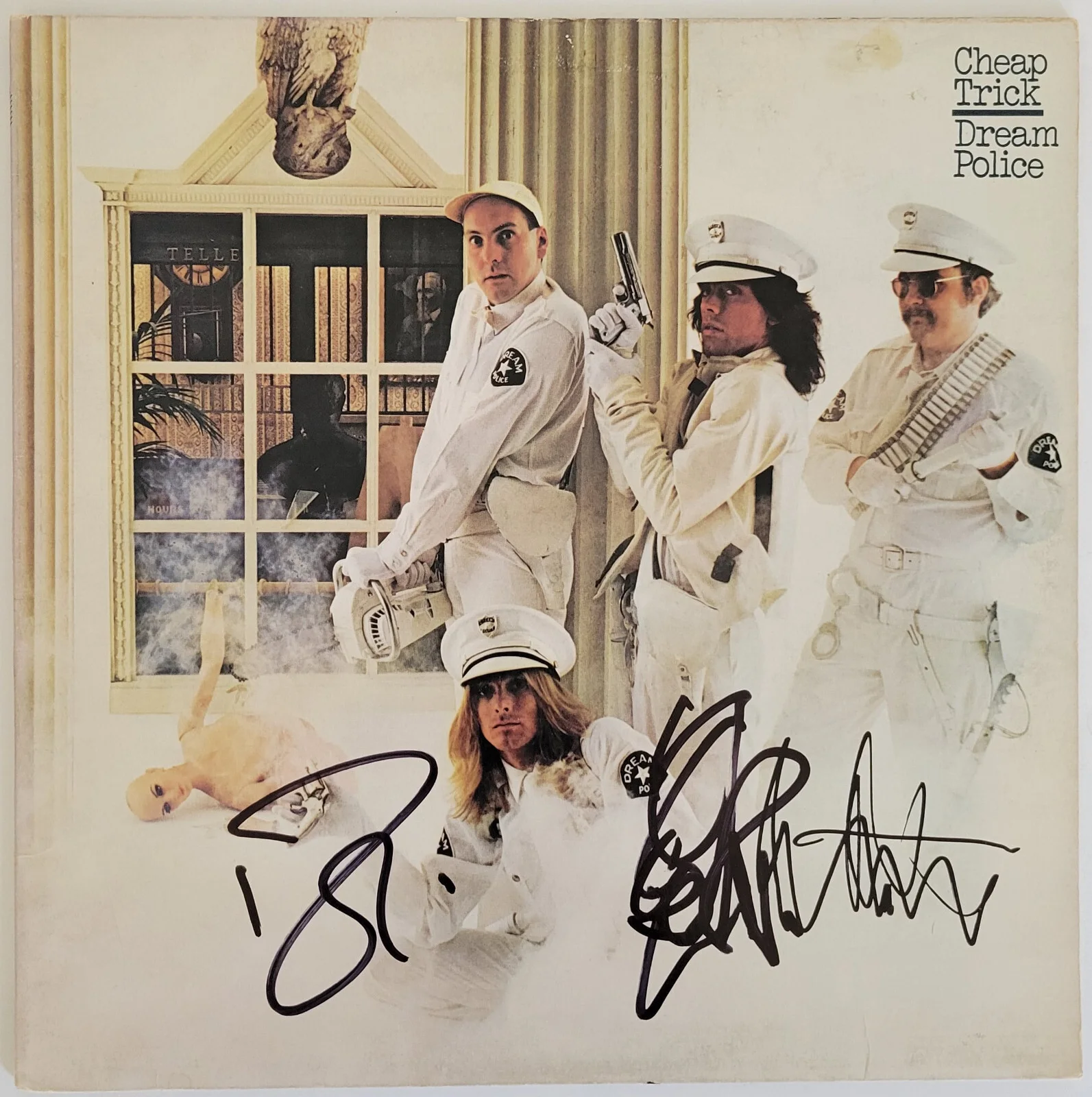 Cheap Trick signed Dream Police album COA exact proof Zander, Peterson, Nielsen, изображение 3