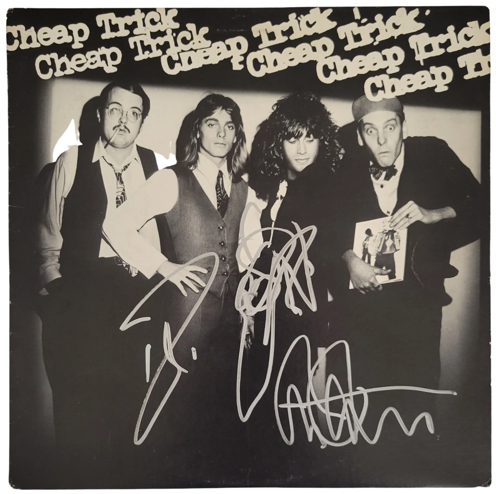 Cheap Trick signed album vinyl record COA proof Zander, Peterson,Nielsen auto, изображение 3