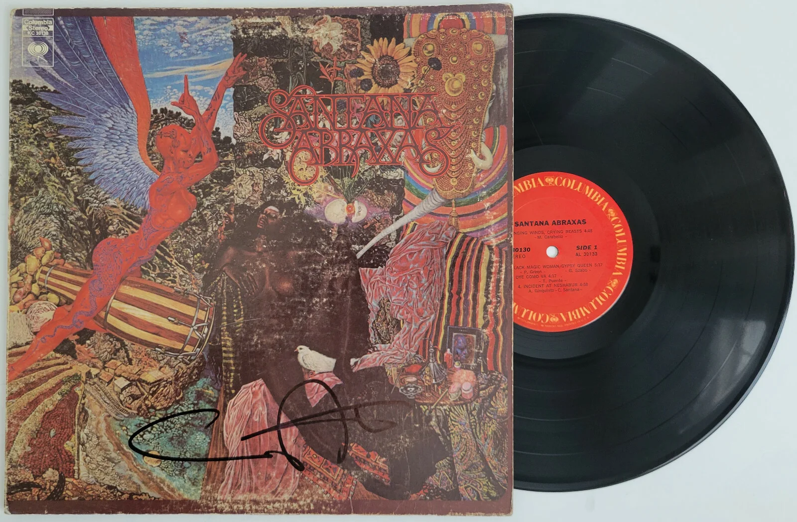 Carlos Santana Signed Santana Abraxas Album COA Exact Proof Autographed Vinyl, image 4