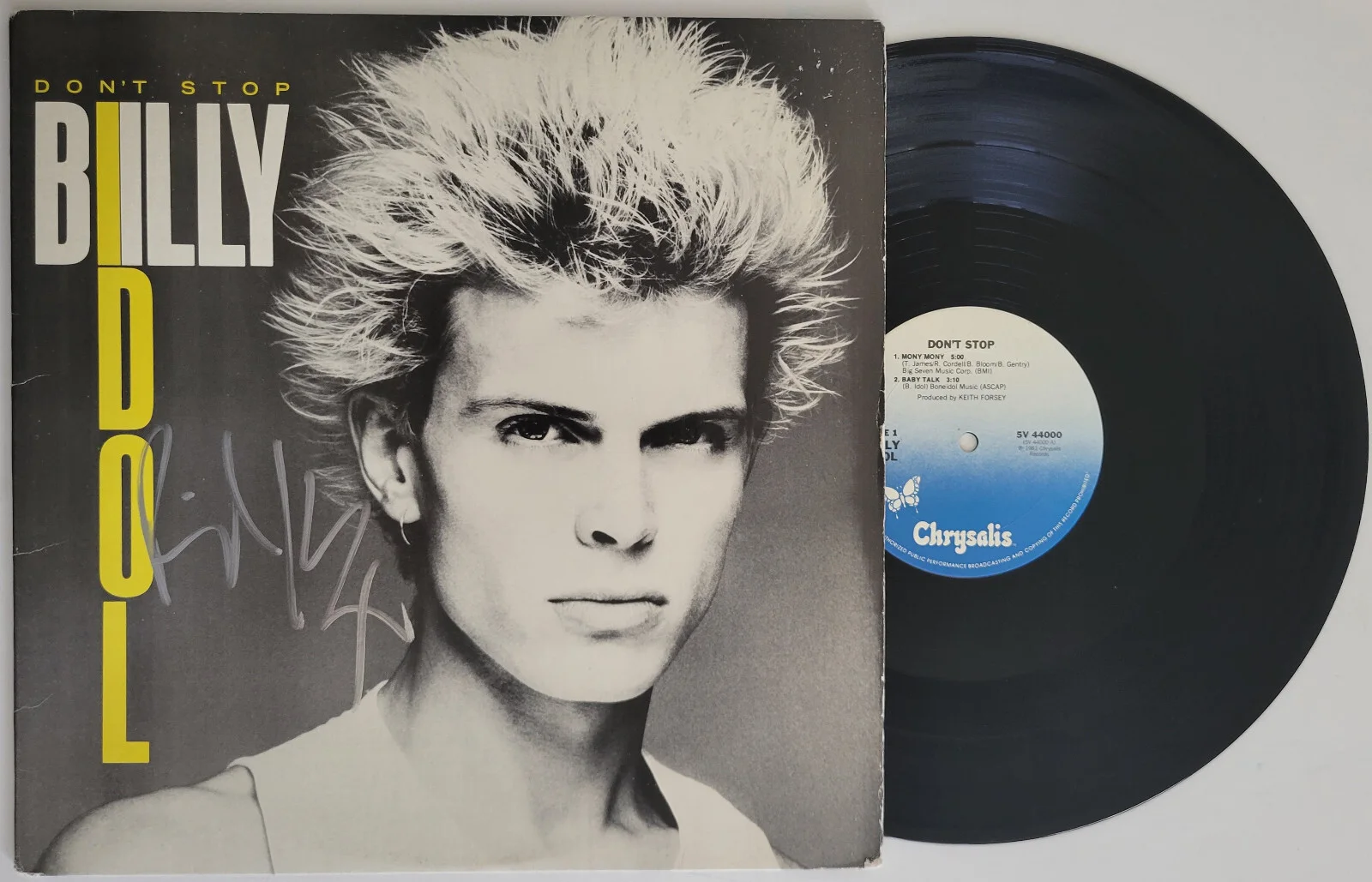 Billy Idol signed Don't Stop album vinyl LP COA exact proof autographed, изображение 2