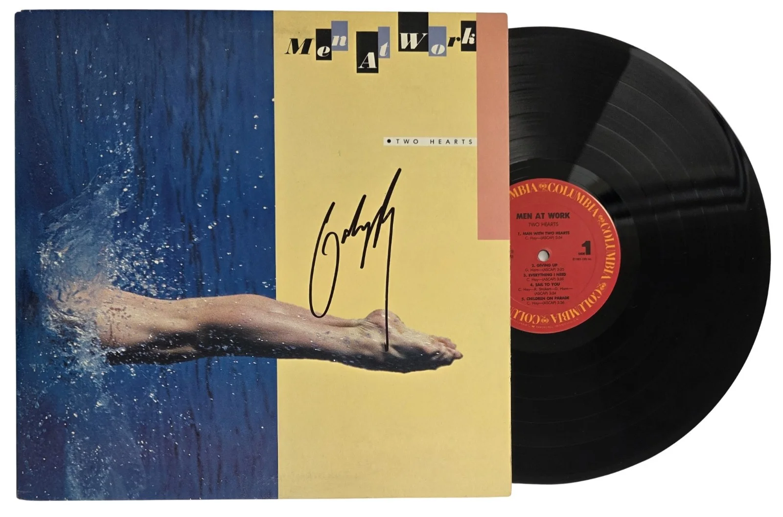Colin Hay Signed Men At Work Two Hearts Album COA Proof Autographed Vinyl Record, изображение 2