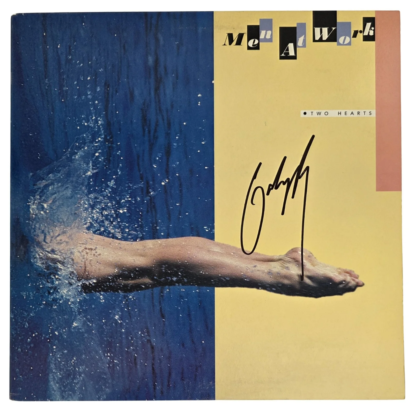 Colin Hay Signed Men At Work Two Hearts Album COA Proof Autographed Vinyl Record, изображение 3