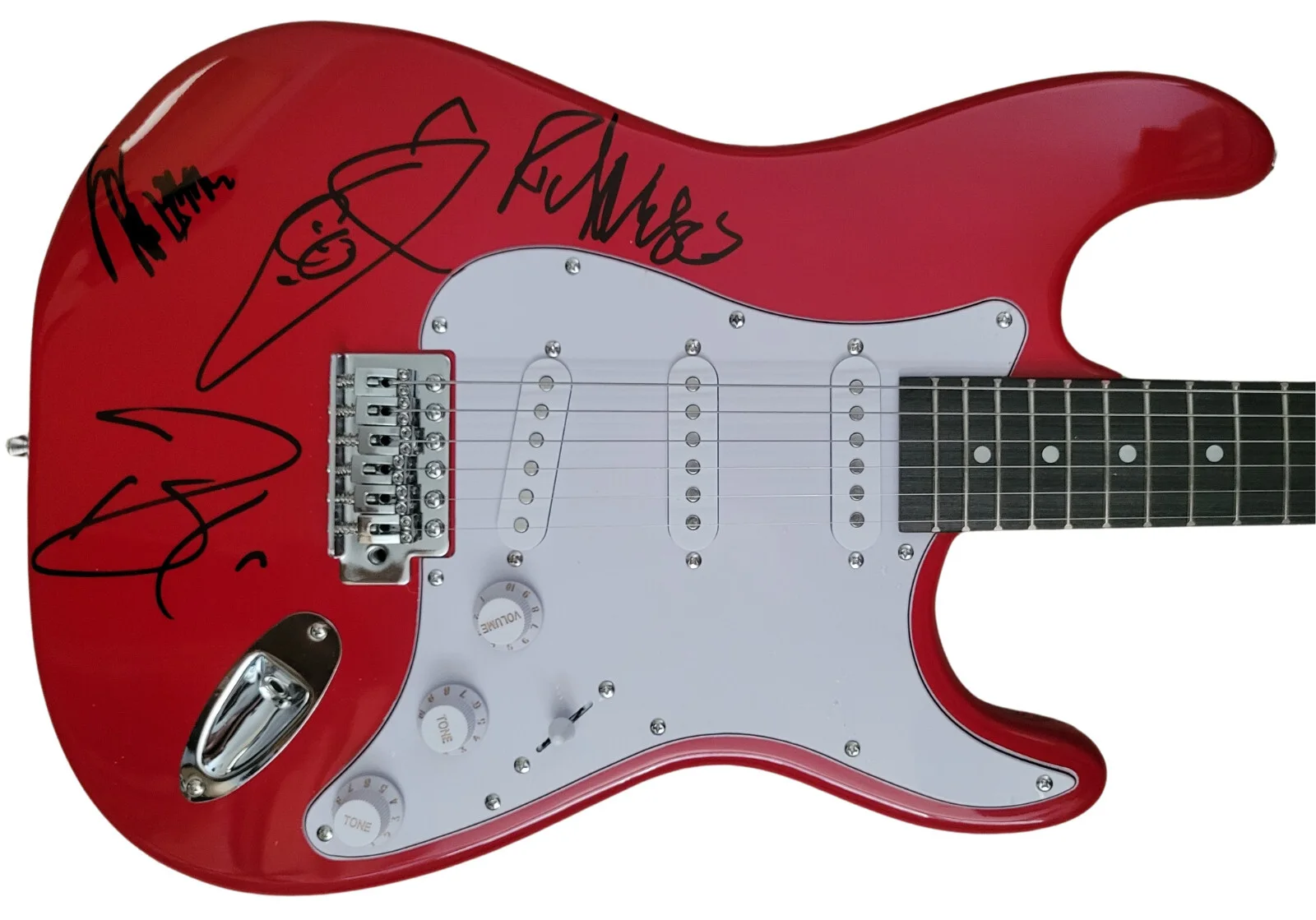Cheap Trick Band Signed Full Size Electric Guitar COA Proof Robin,Rick,Tom Auto, image 4