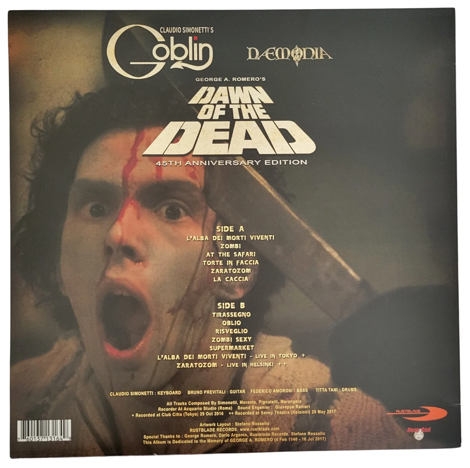 Claudio Simonetti Goblin Signed Dawn of the Dead Album Proof Autographed Vinyl, image 3