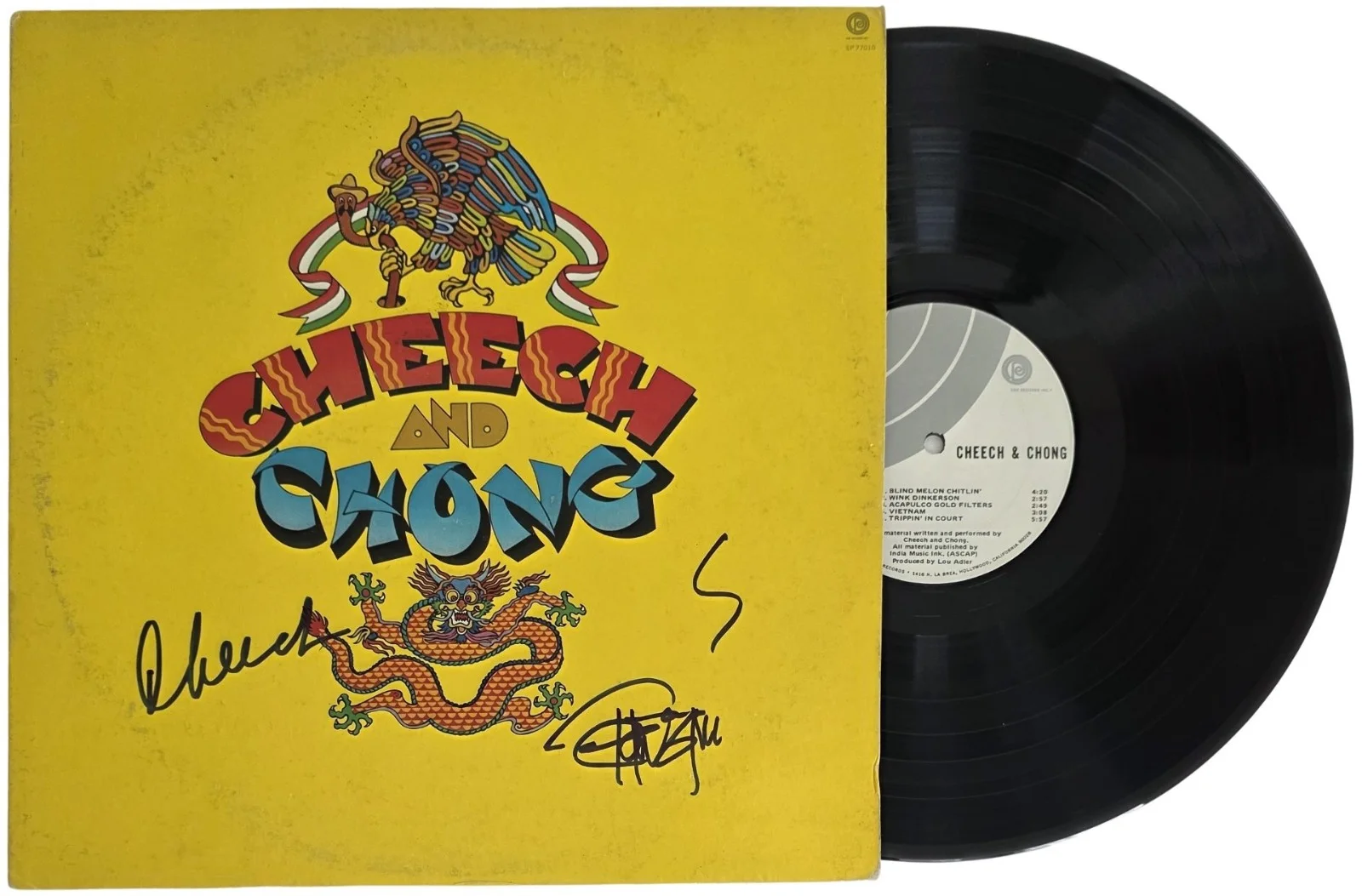 Cheech and Chong Signed Album Exact Proof Beckett COA Autographed Vinyl Record, изображение 2