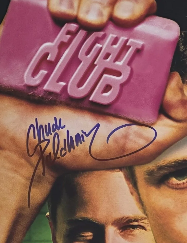 Chuck Palahniuk — Chuck Palahniuk Signed 12x18 Fight Club Movie Poster Photo COA Proof Autographed, изображение 3