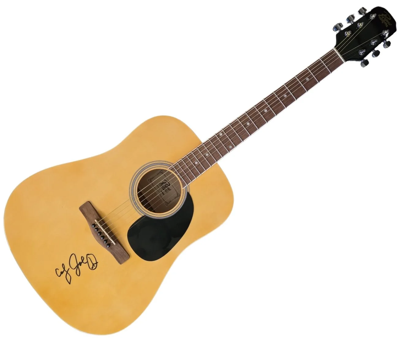 Country Joe McDonald Signed Full Size Acoustic Guitar COA Proof Autographed Rare, image 2